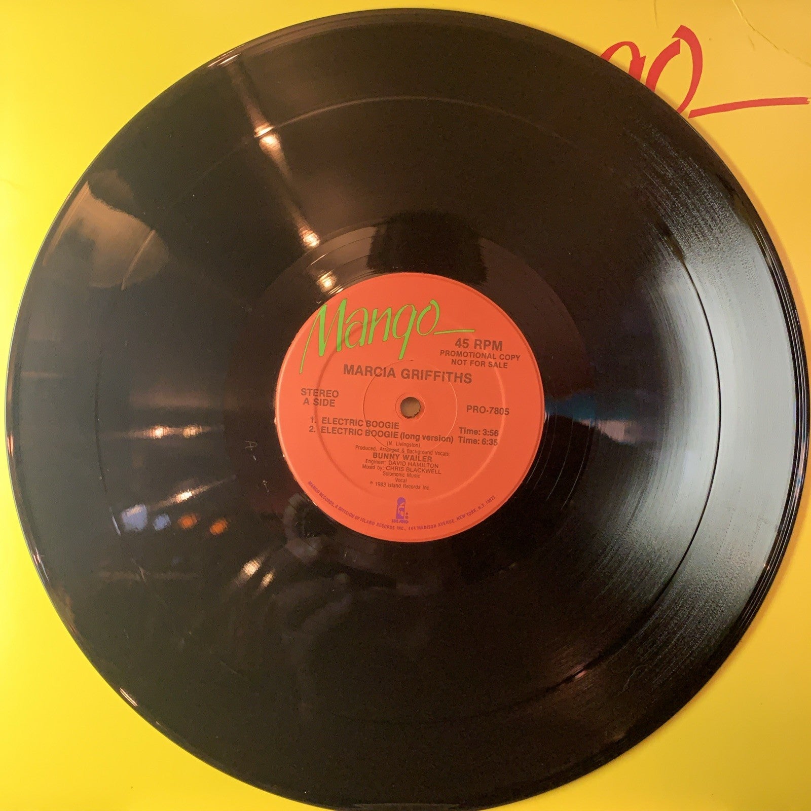 Marcia Griffiths ‎– Electric Boogie - Mango ‎– PRO-7805 - 12” Promo - NM (M-)
