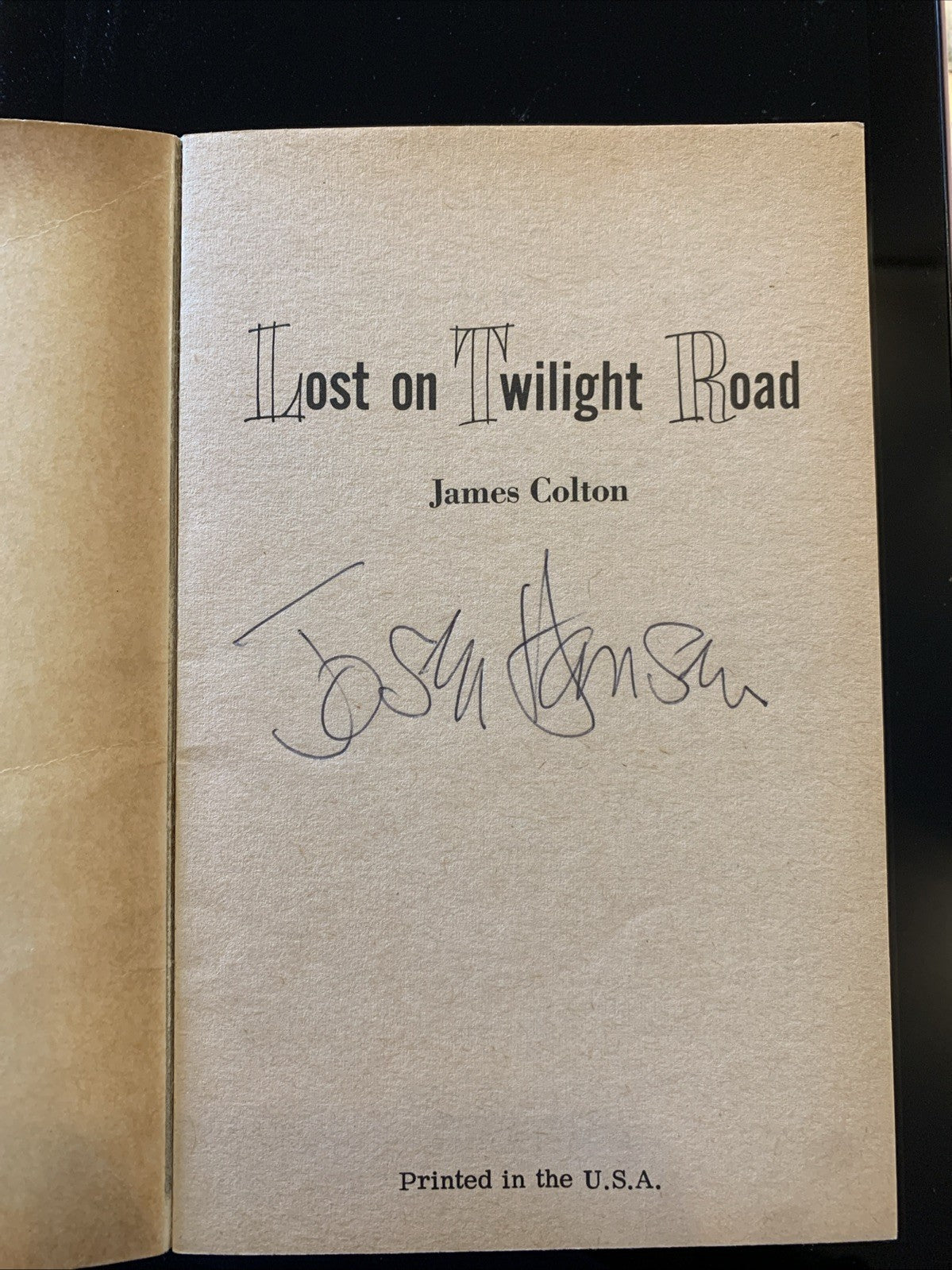Lost on Twilight Road - James Colton (Pseudonym of Joseph Hansen) SIGNED 1st Ed.
