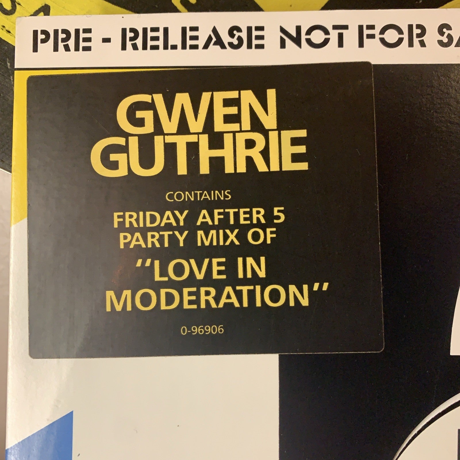Gwen Guthrie – Love In Moderation - Island Records – DMD 796 - Promo - NM (M-)