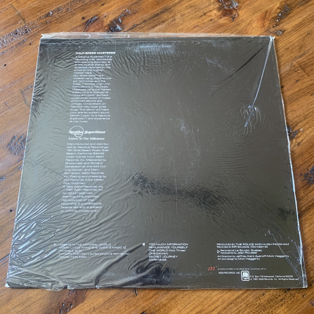 The Police - Ghost In The Machine SEALED PROMO Nautilus Superdiscs Audiophile!