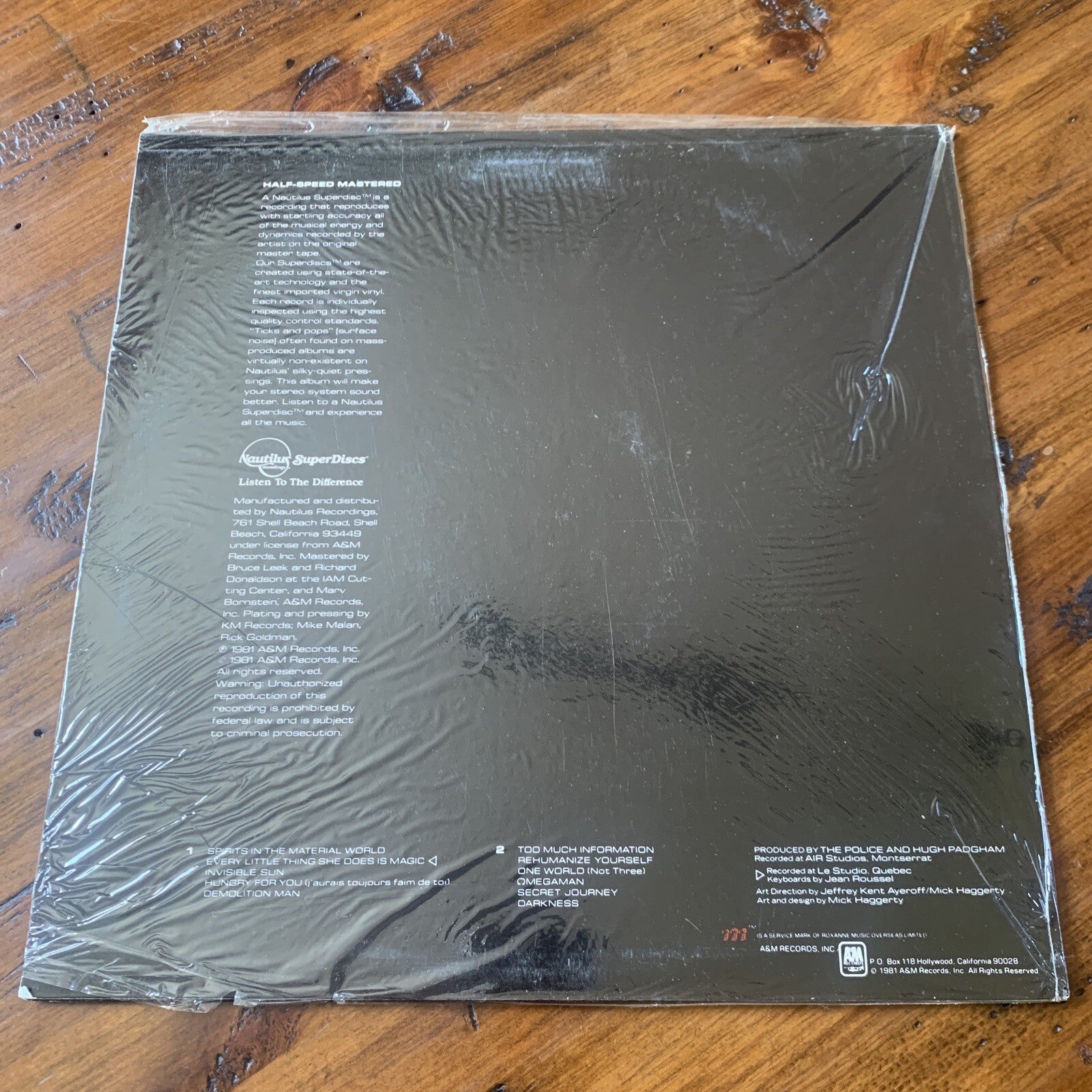 The Police - Ghost In The Machine SEALED PROMO Nautilus Superdiscs Audiophile!