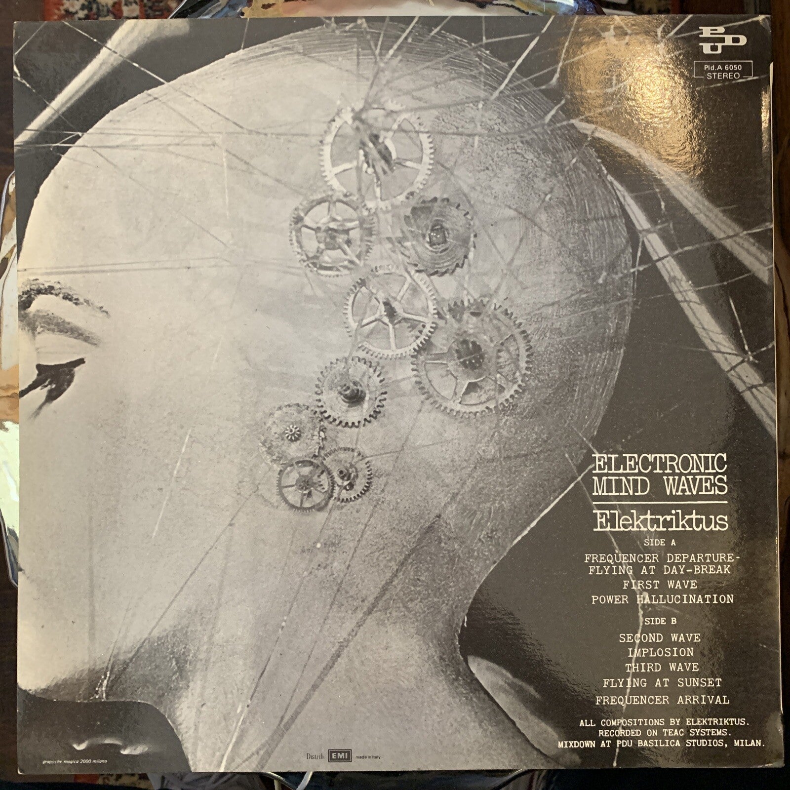 Elektriktus LP - Electronic Mind Waves - Orig Italy 1976 NM! Laminated Cover