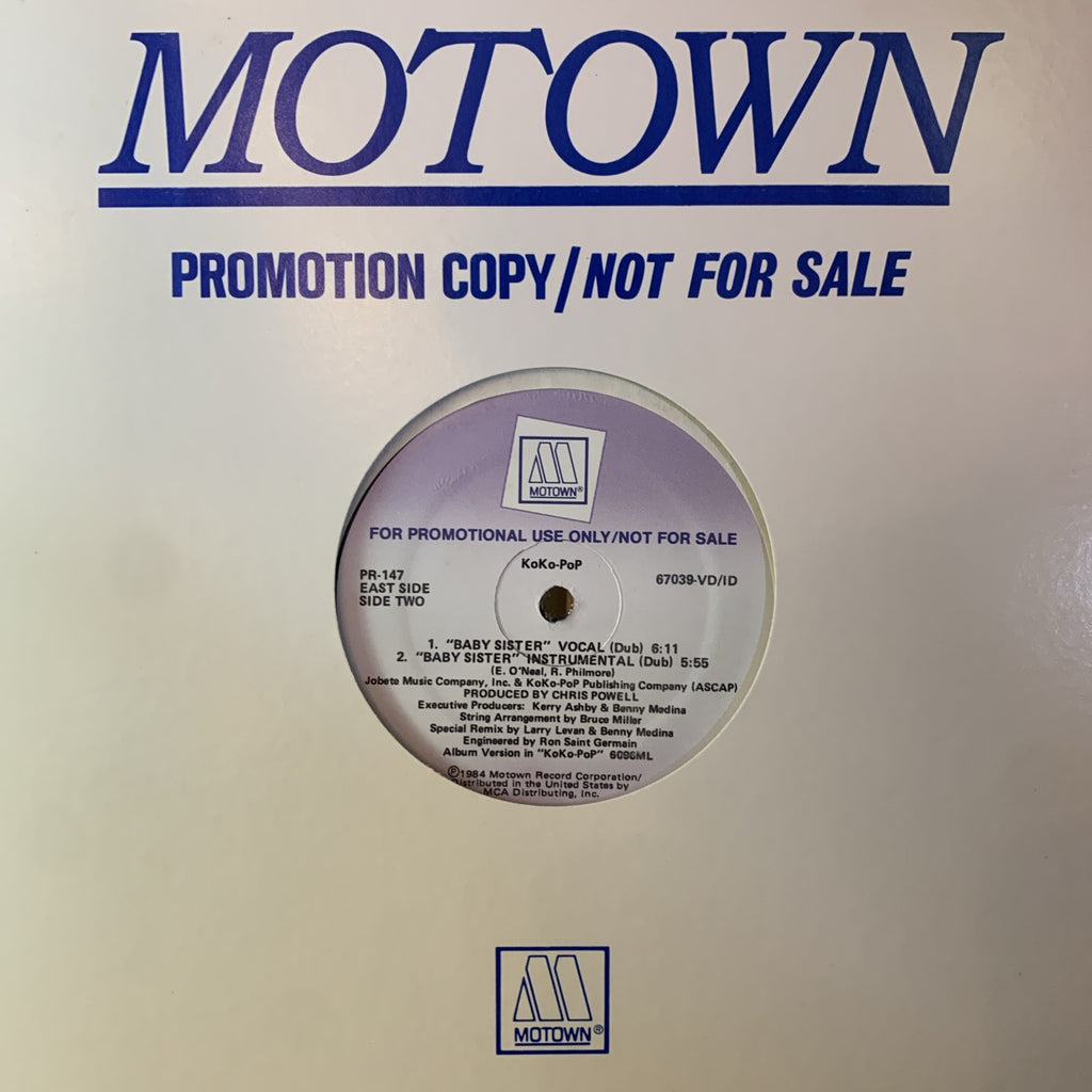 KoKo-PoP ‎– Baby Sister - Motown ‎– PR-147 - 12” Promo - NM/NM (M-)