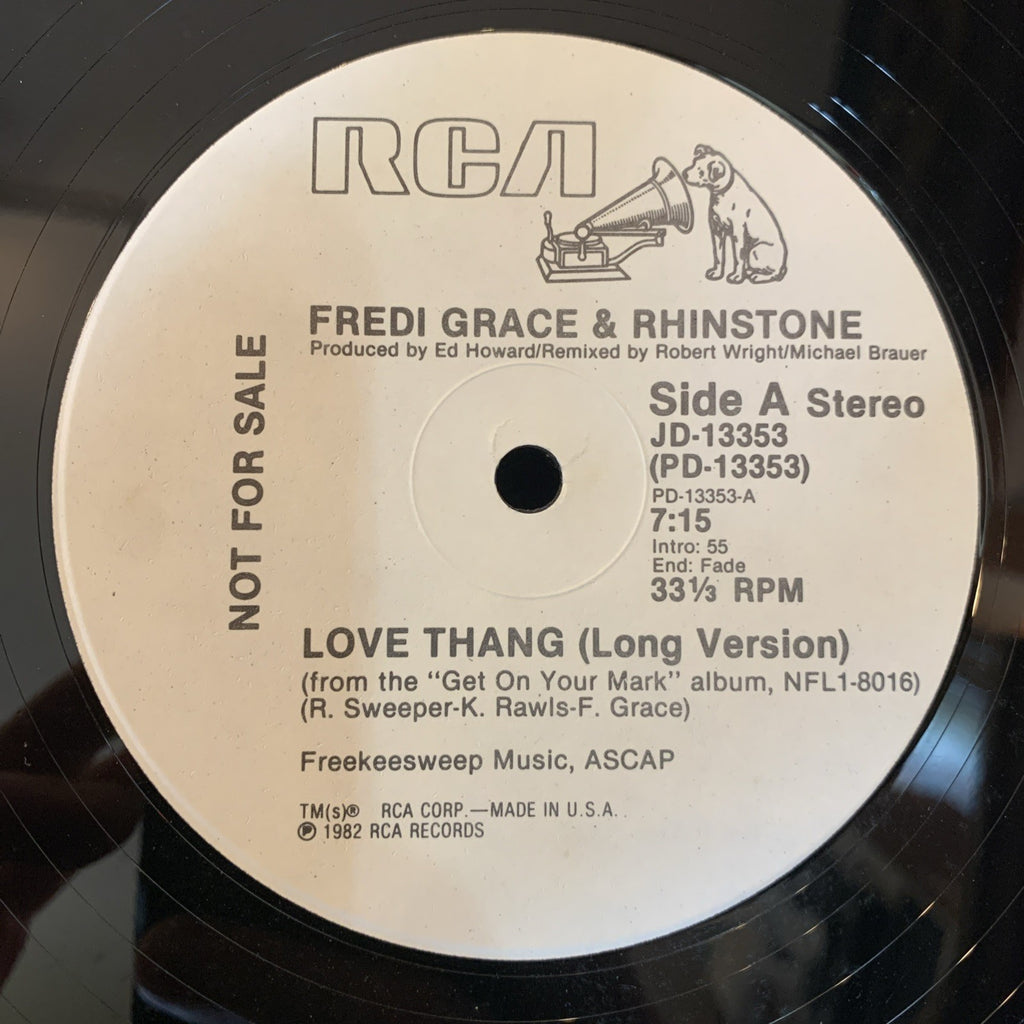 Fredi Grace & Rhinstone – Love Thang - RCA – JD-13353 - PROMO - NEAR MINT+