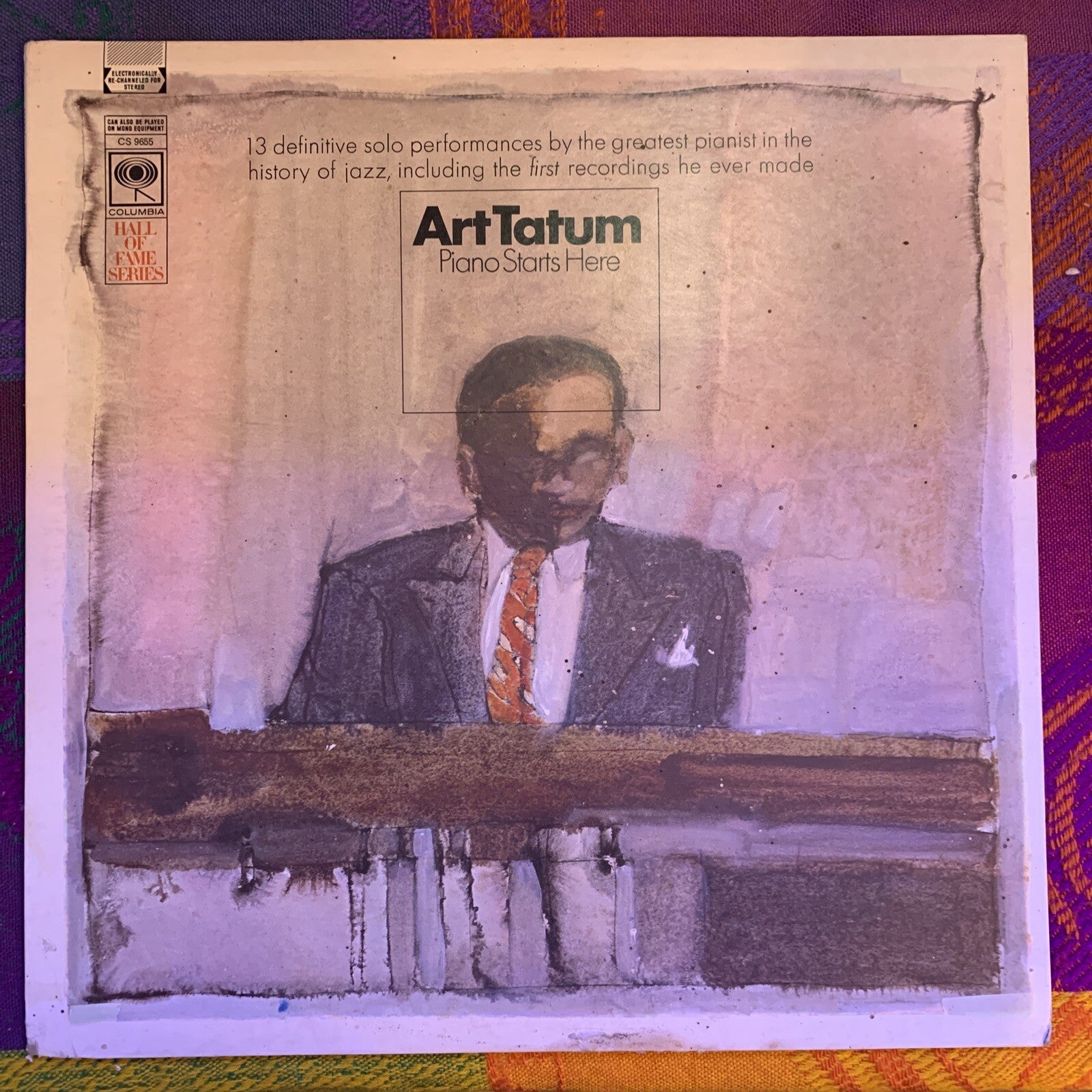 ART TATUM - PIANO STARTS HERE - 1968 - CS 9655 -DEMO RECORD - SEALED INNER
