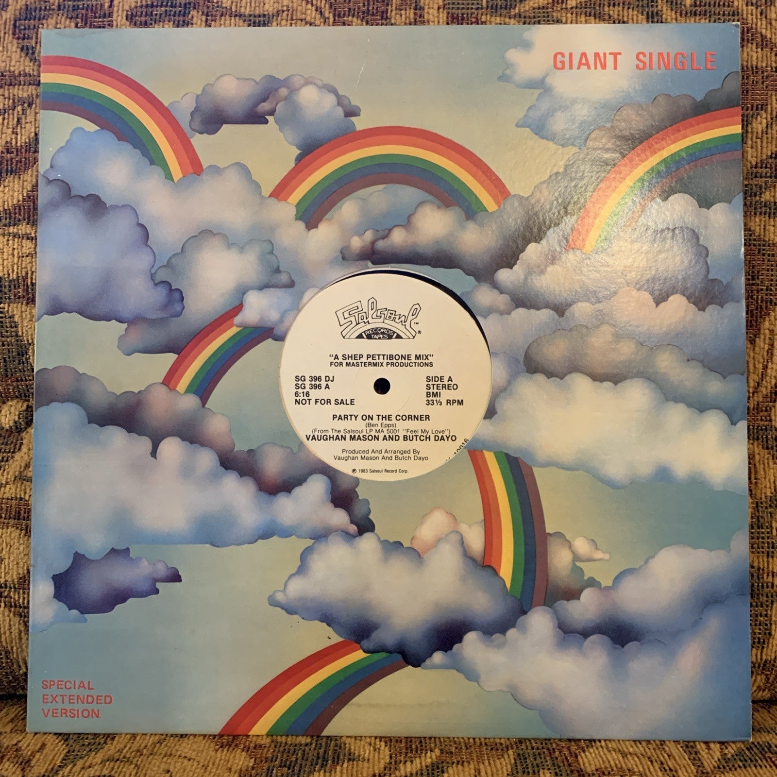 Vaughan Mason And Butch Dayo ‎– Party On The Corner - Salsoul - 12” Promo - NM+
