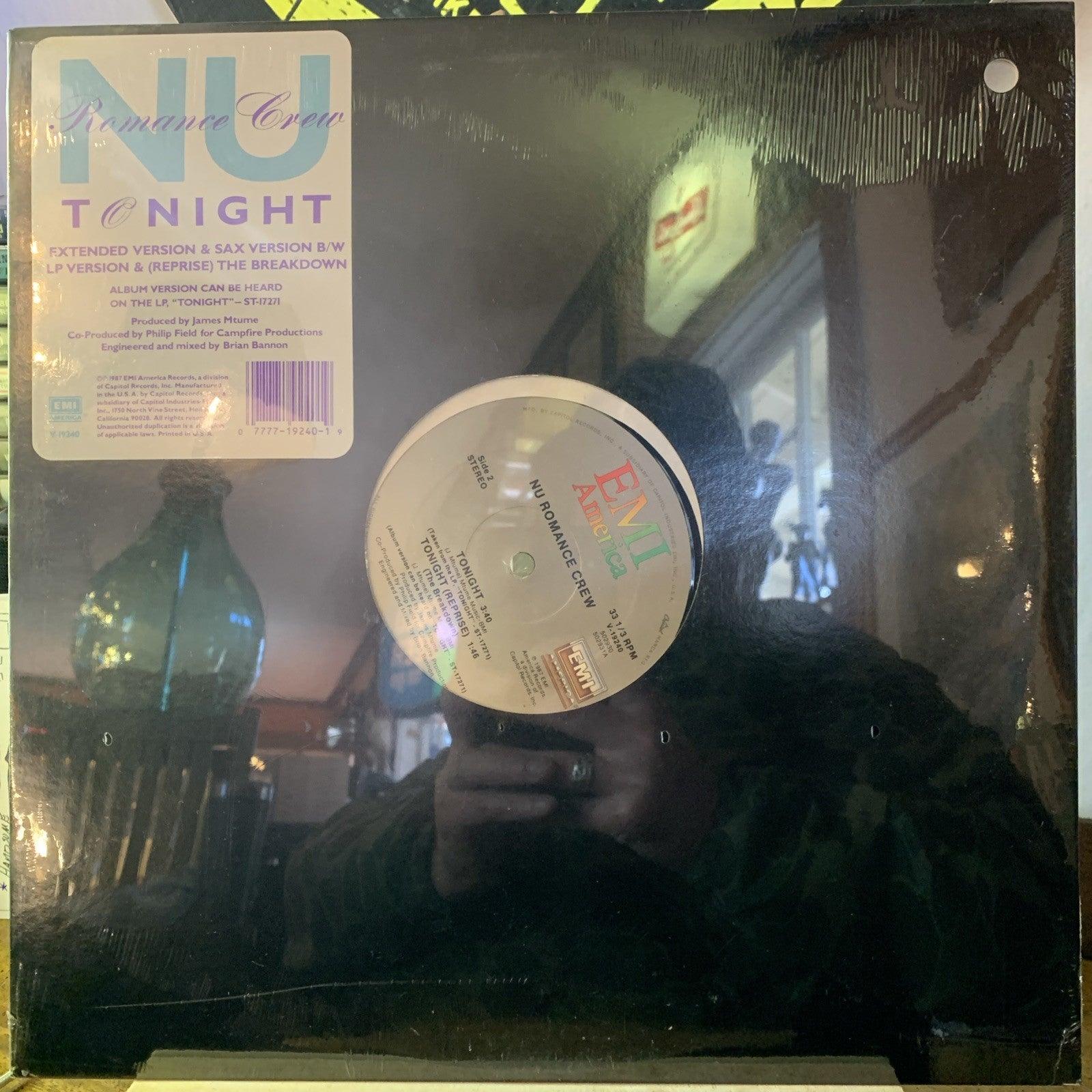 Nu Romance Crew ‎– Tonight - EMI America ‎– V-19240 - Hype - SEALED COPY!