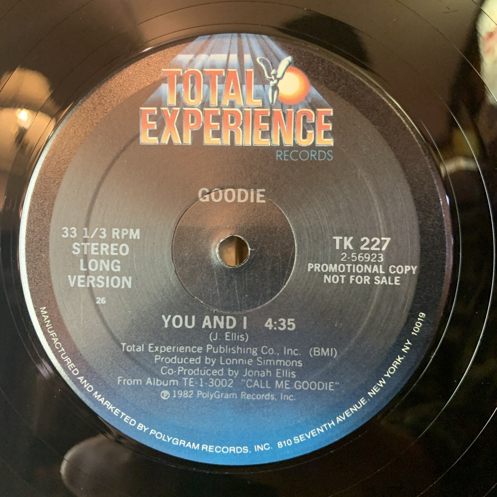 Goodie ‎– You And I - Total Experience Records ‎– TK 227 - 12” Promo - NM (M-)