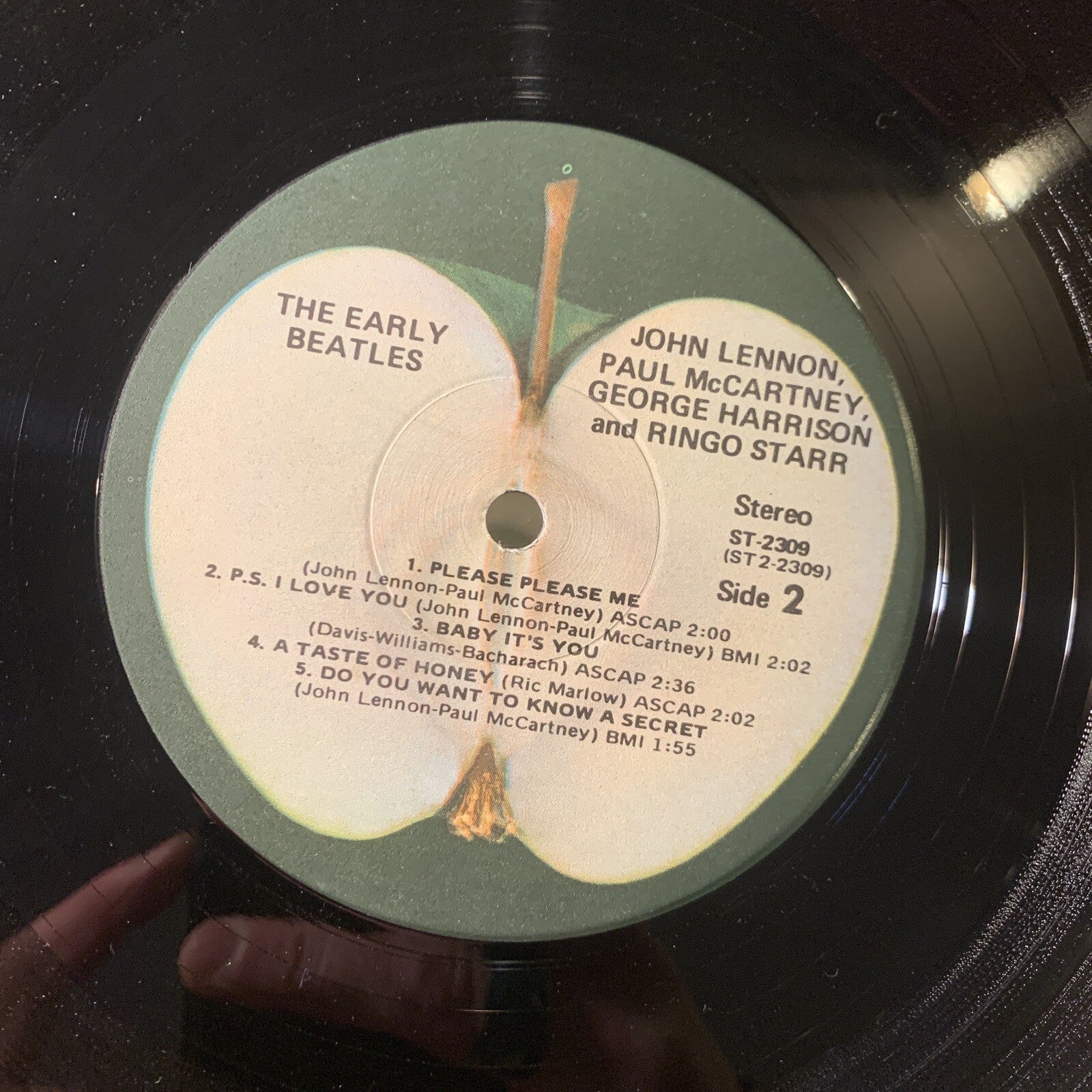 The Beatles - The Early BEATLES - Apple Records ST2309 1971 - VG+/Near Mint Disc