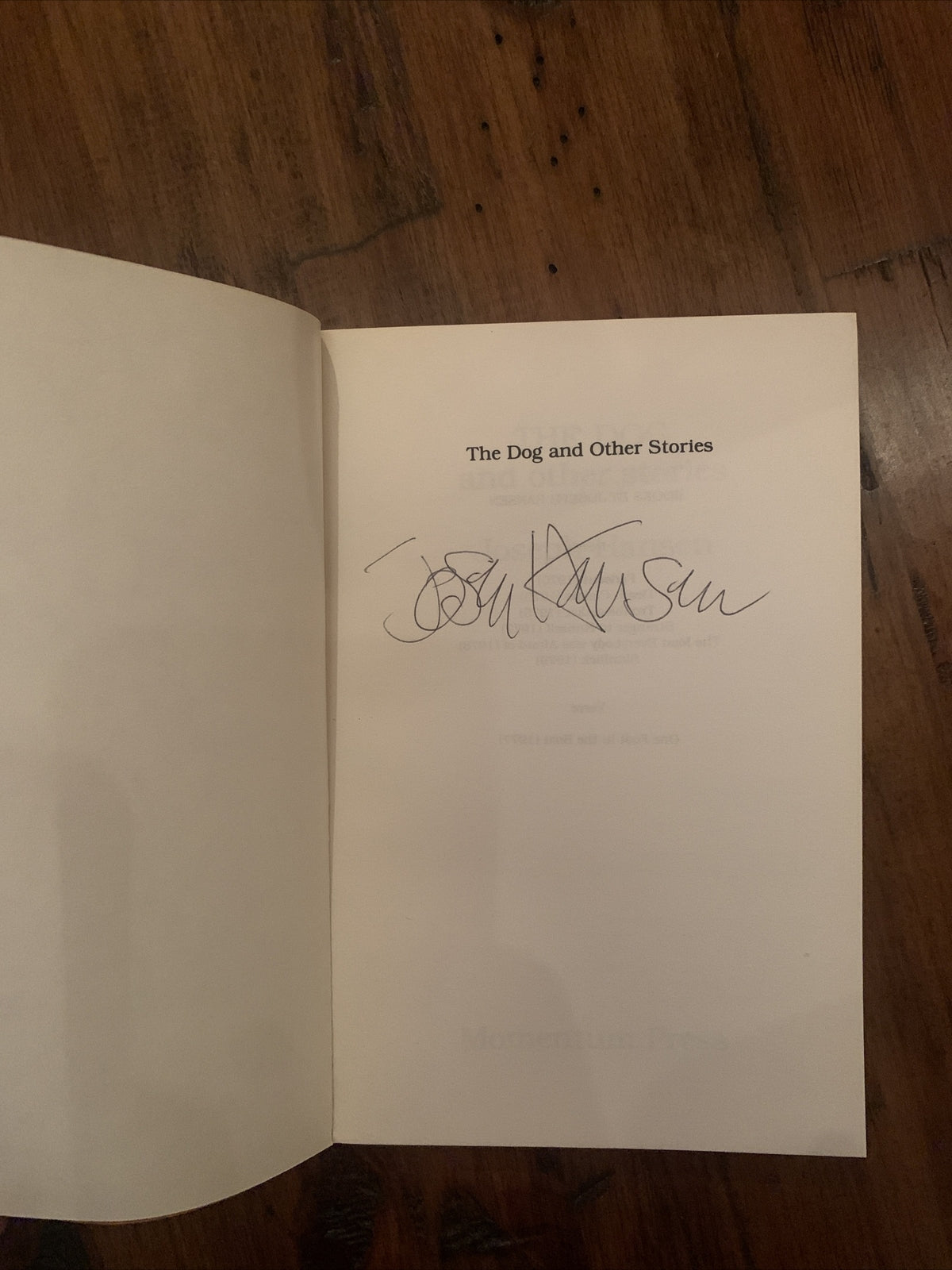 Joseph Hansen The Dog and other stories Signed First Edition (1979)