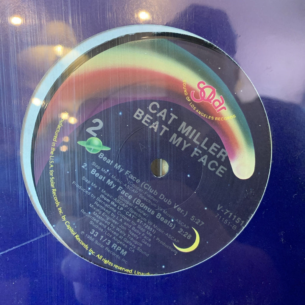Cat Miller ‎– Beat My Face -  Solar ‎– V-71151 - 12” Promo - SEALED