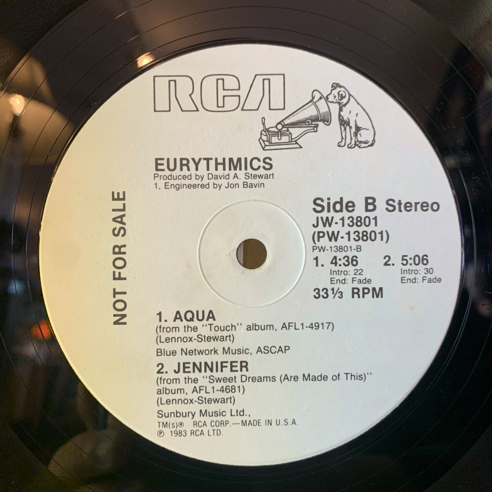Eurythmics ‎– Who's That Girl? - RCA – JW-13801 - 12” Promo - NM(M-)