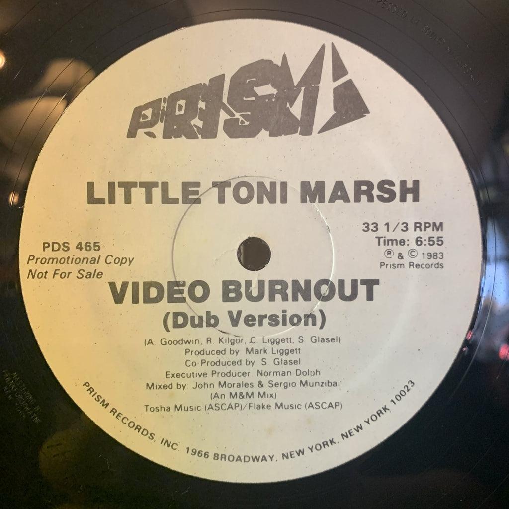 Little Toni Marsh ‎– Video Burnout -  Prism ‎– PDS 465 - 12” Promo - NM(M-)