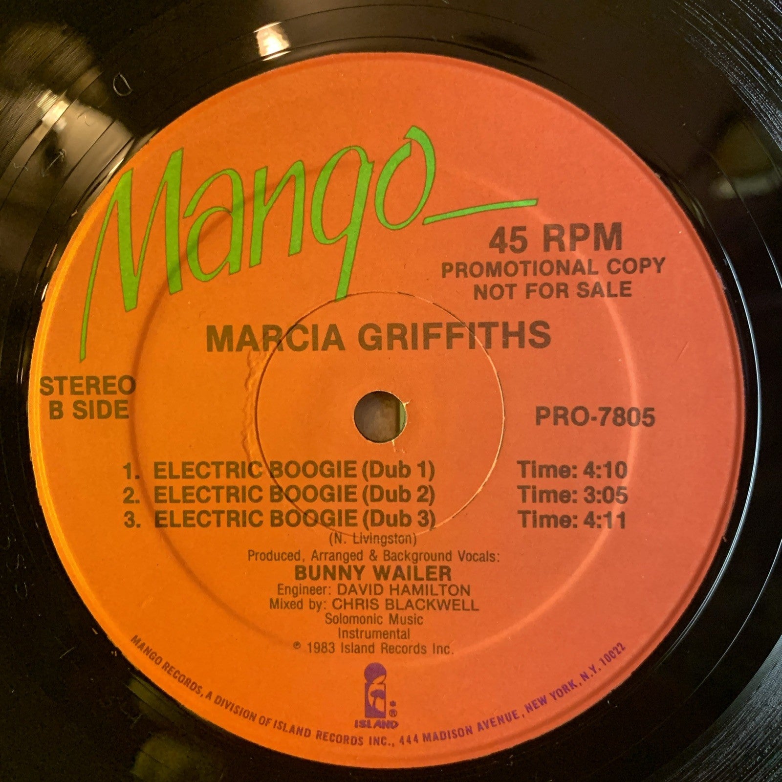 Marcia Griffiths ‎– Electric Boogie - Mango ‎– PRO-7805 - 12” Promo - NM (M-)