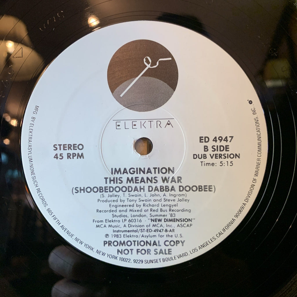 Imagination ‎– This Means War (Shoobedoodah Dabba Doobee) - 12” Promo - NM (M-)