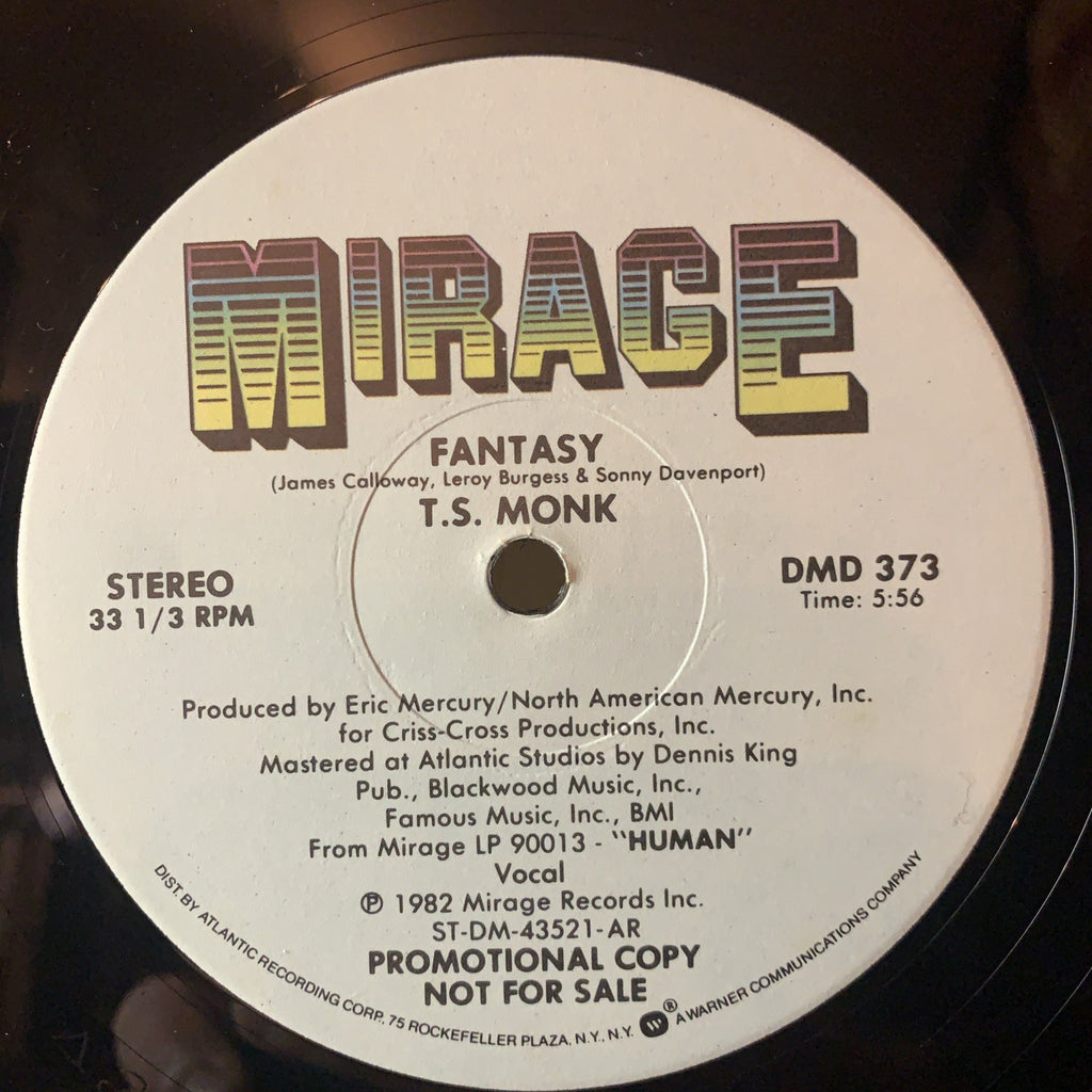 T.S. Monk – Fantasy -  Mirage (2) ‎– DMD 373 - 12” Promo - NEAR MINT+