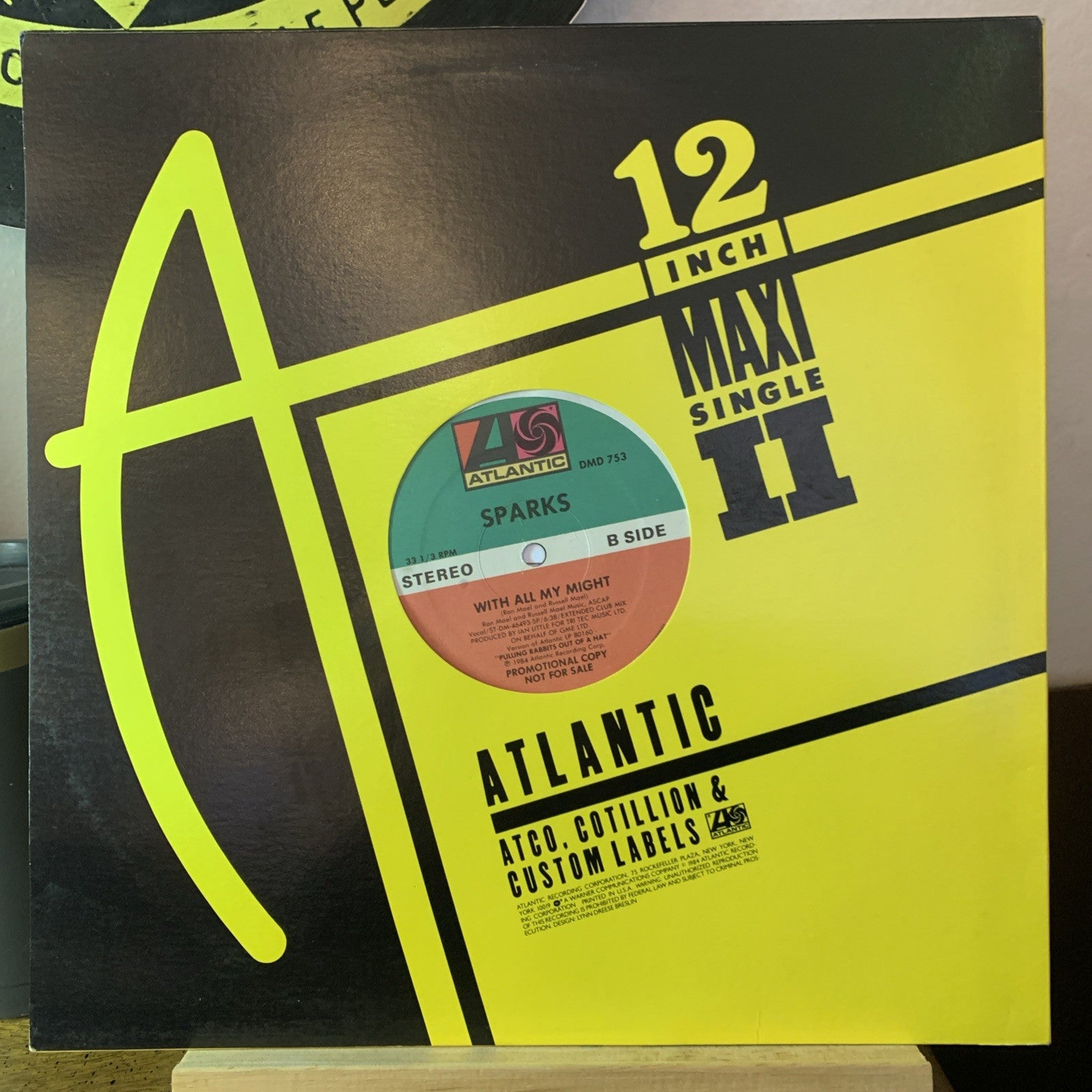 Sparks ‎– Progress - Atlantic – DMD 753 - 12” Promo - Hype - NM/NM