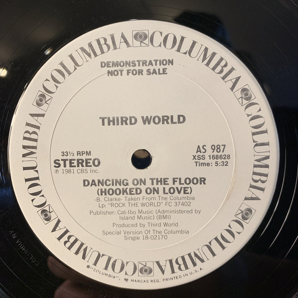 Third World ‎– Dancing On The Floor (Hooked On Love) - 12” White Label Promo NM+