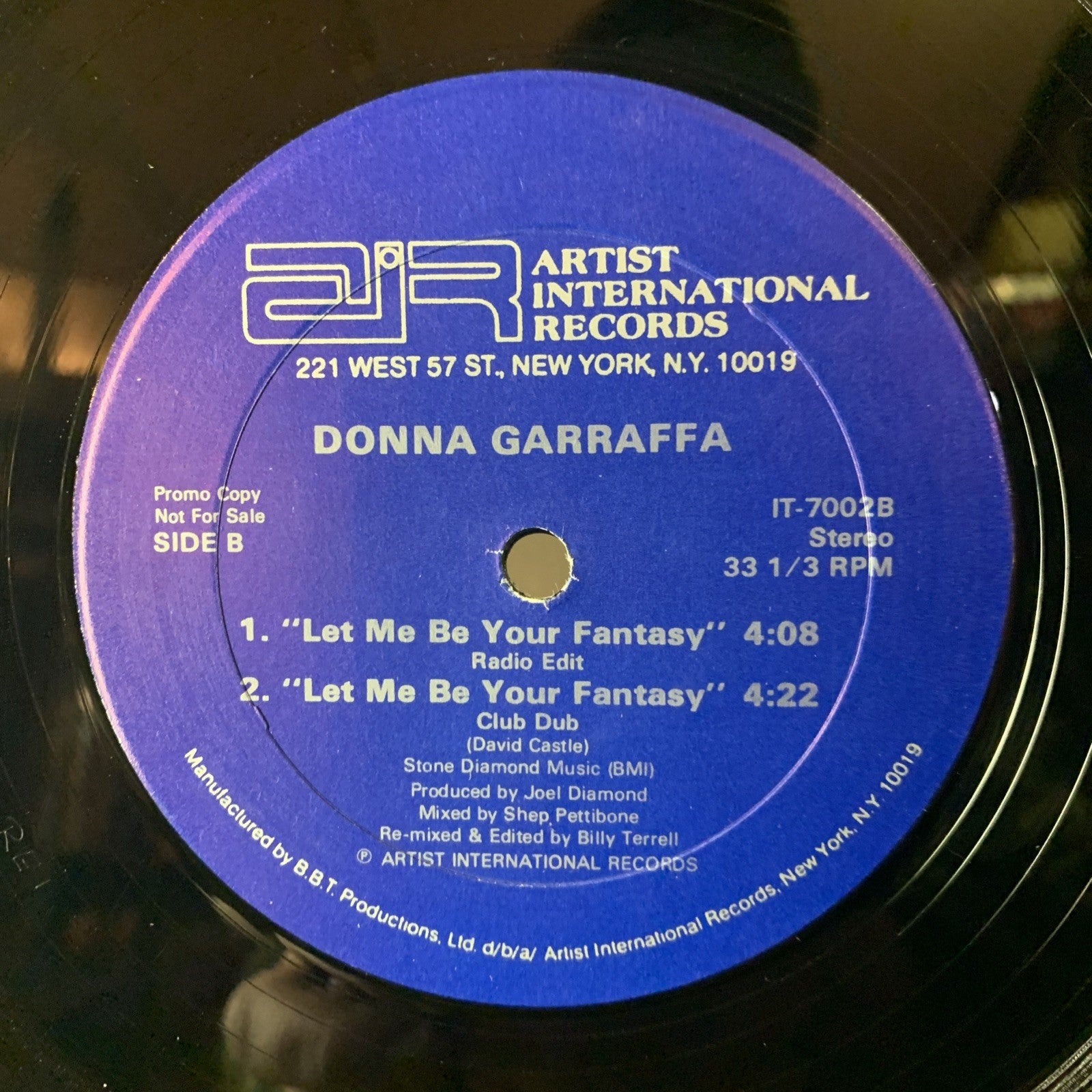Donna Garraffa ‎– Let Me Be Your Fantasy - T-7002 - 12” Promo - NM (M-)