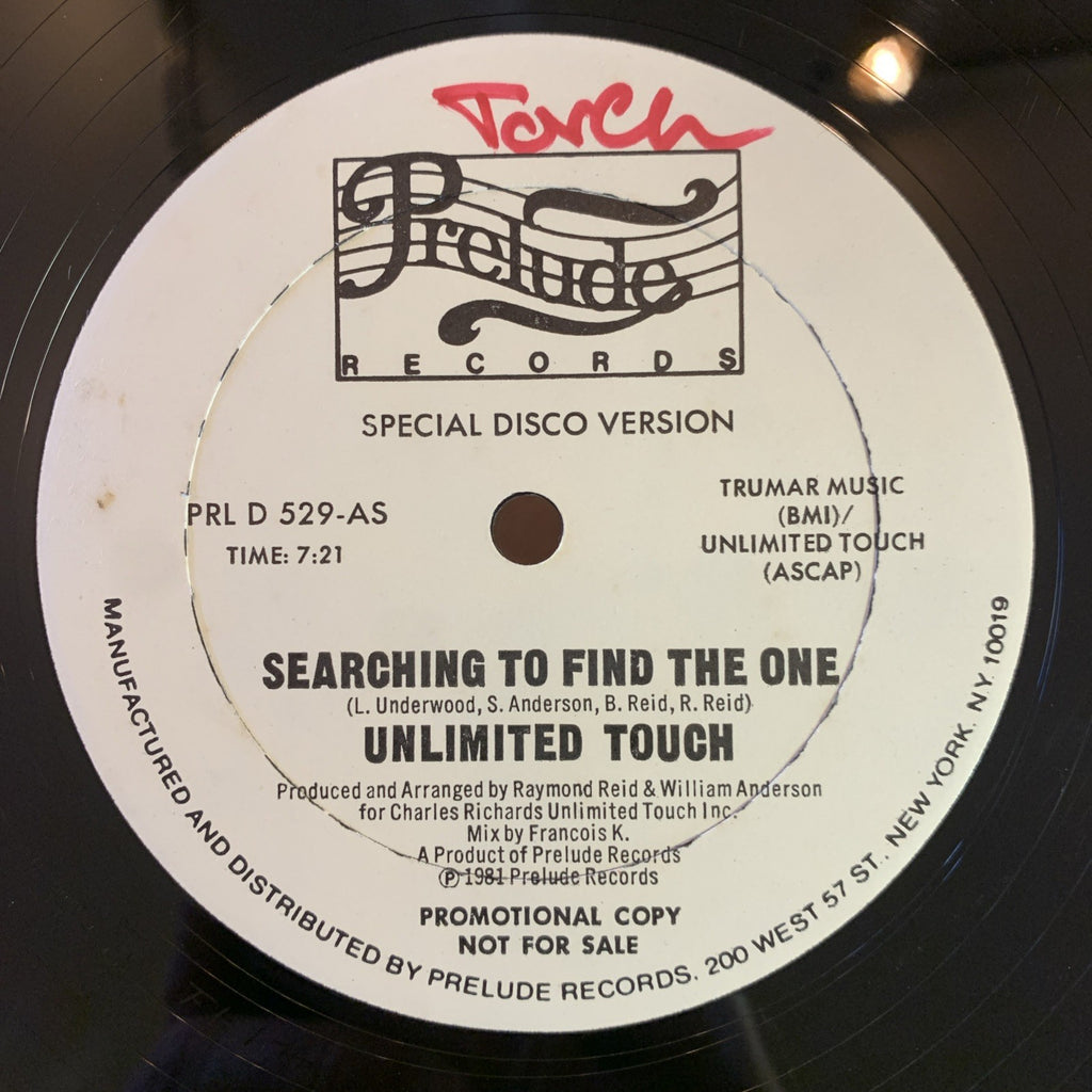 Unlimited Touch ‎– Searching To Find The One -  Prelude Records ‎- 12” Promo