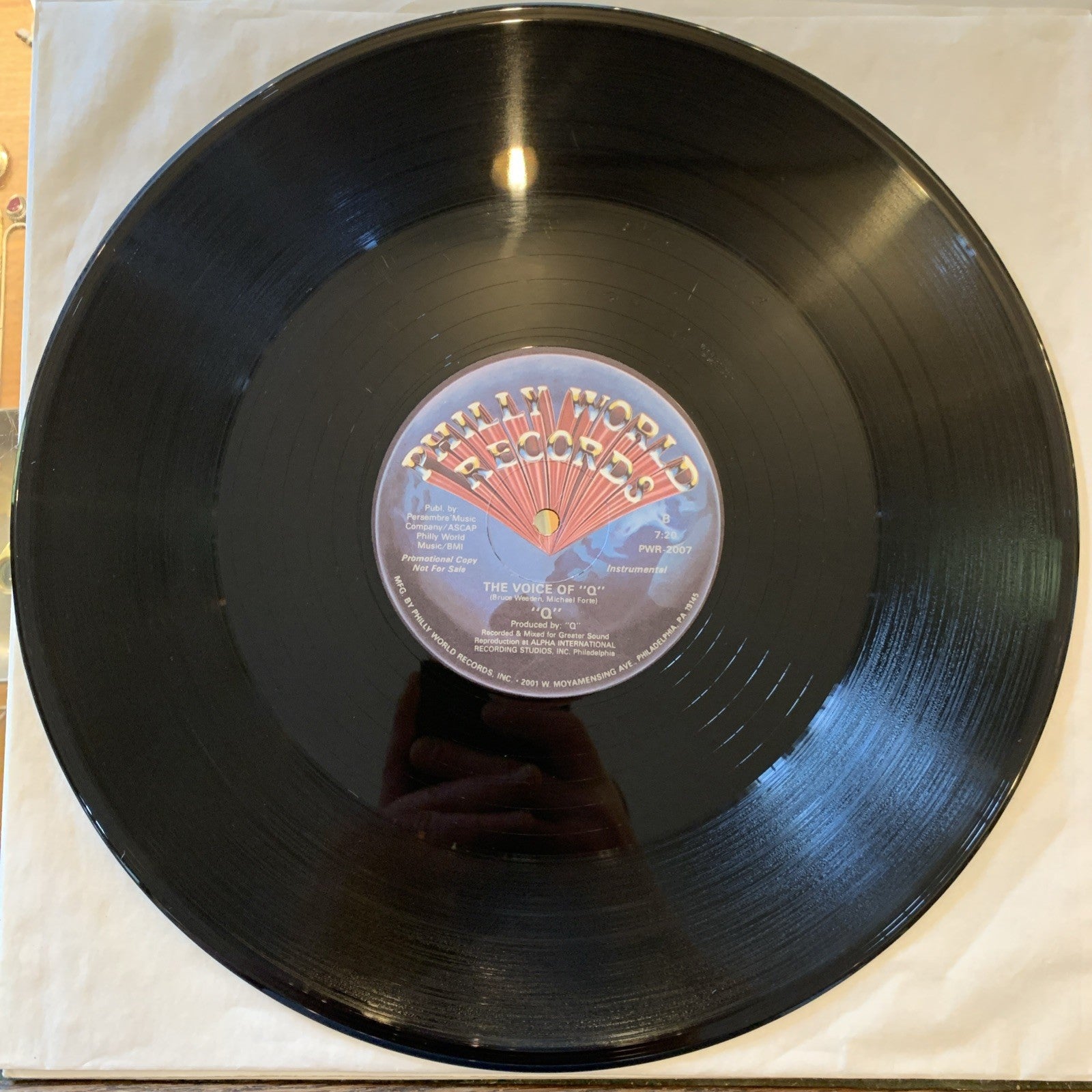 Q The Voice Of "Q" Vinyl Single 12inch EX Philly World Records