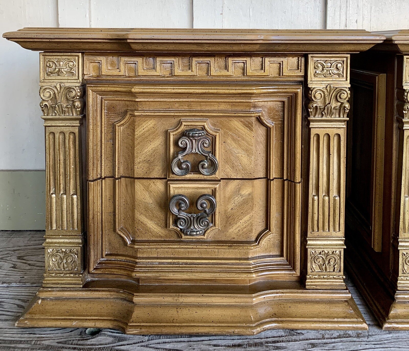 Mid-Century Renaissance Revival Nightstands