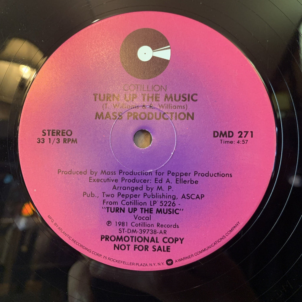 Mass Production ‎– Turn Up The Music / Bopp - DMD 271 - 12” Promo - EX/NM