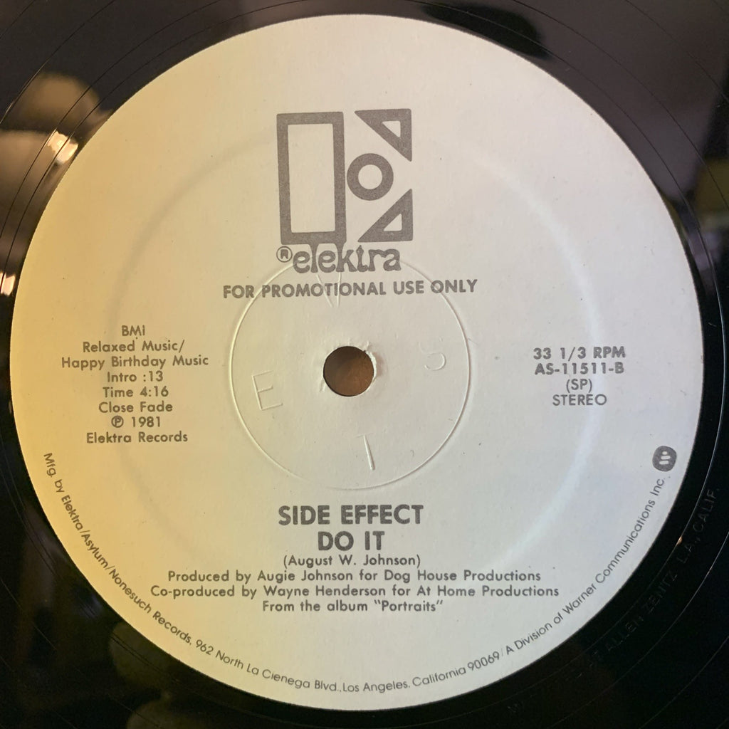 Side Effect – I Can't Play / Do It -  Elektra ‎– AS-11511 - 12” White Promo - NM