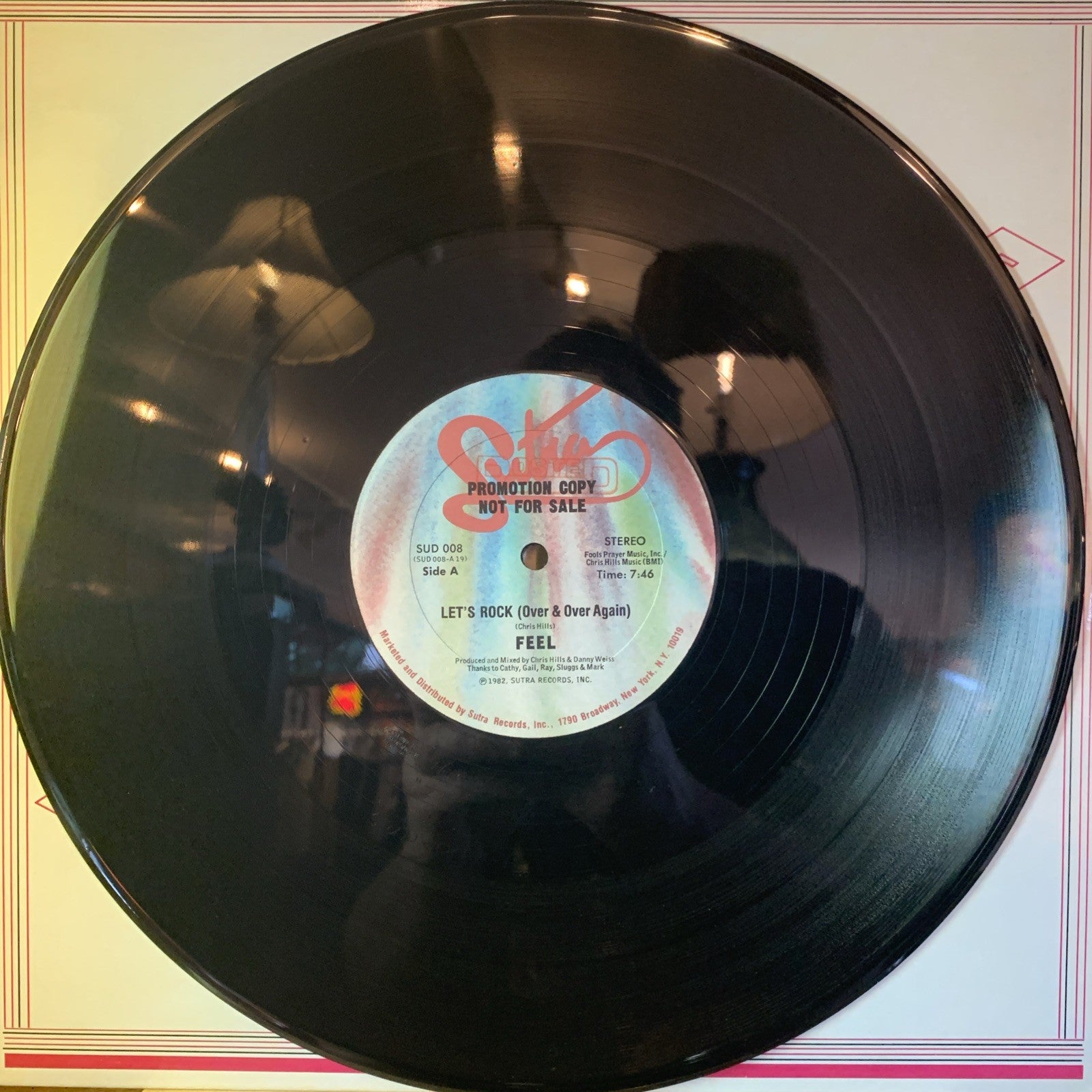 Feel – Let's Rock (Over & Over Again) - Sutra Records – SUD 008 - 12” Promo - NM