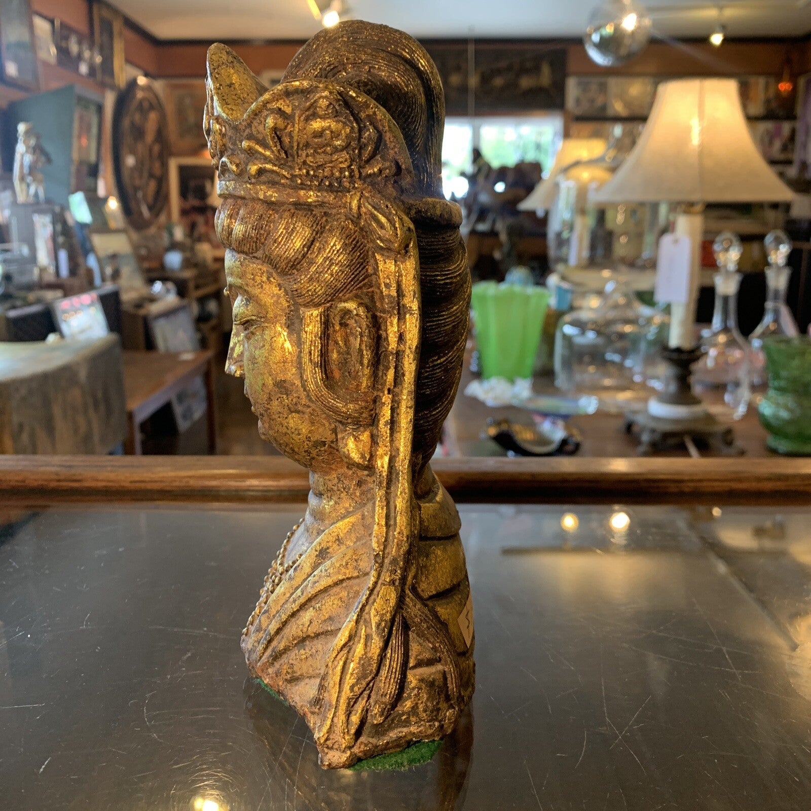 Pair Of Early 20th Century 8” Cast Iron Buddha Statues