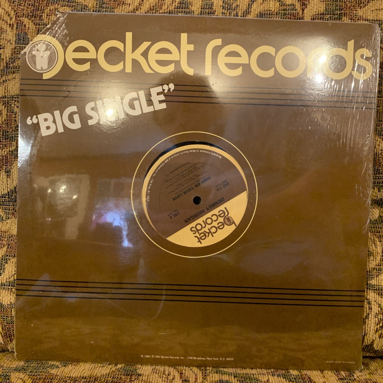 Denroy Morgan – High On Your Love - Becket Records – BKD 514 - 12” Promo SEALED