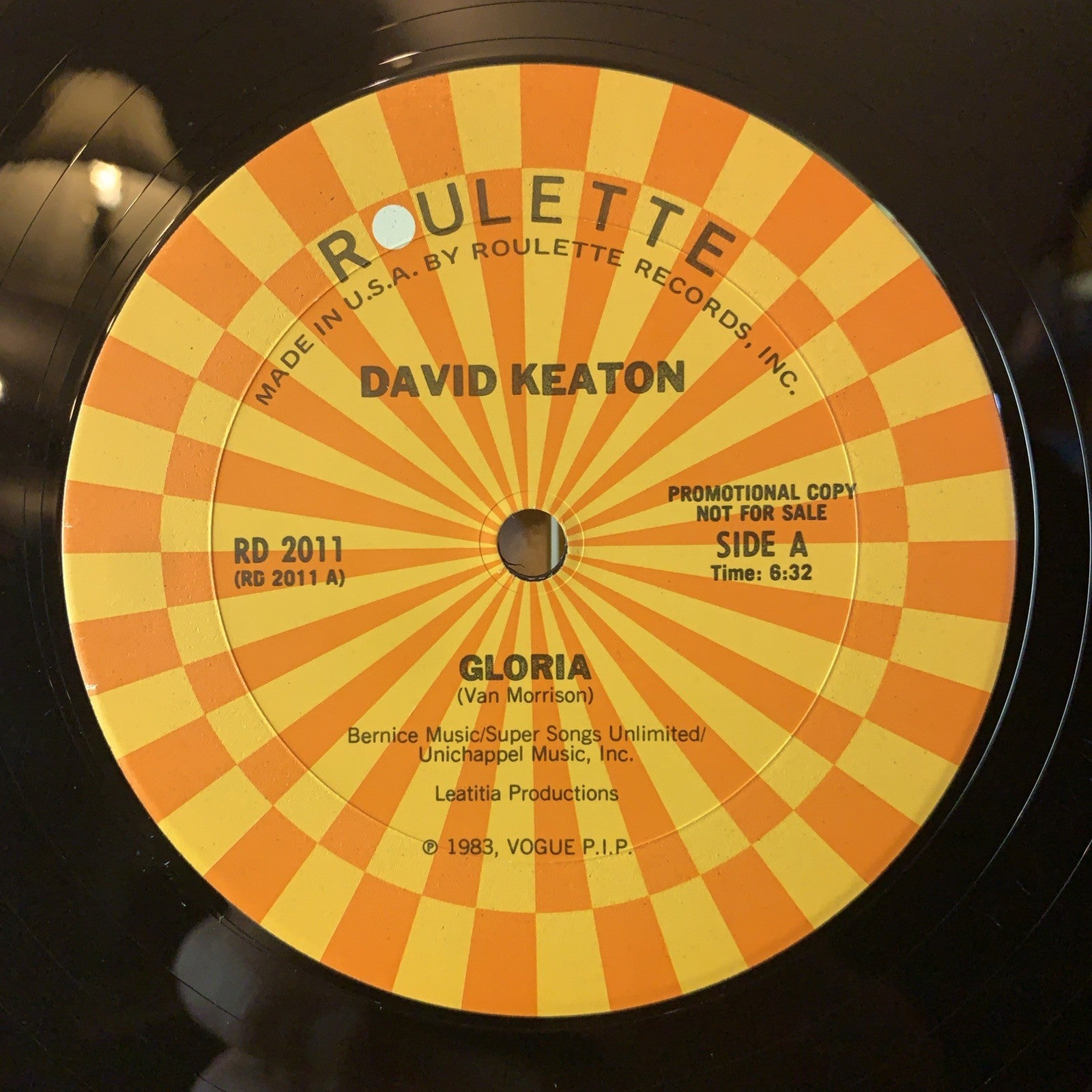David Keaton – Gloria - Roulette – RD 2011 - 12” Promo - NM (M-)