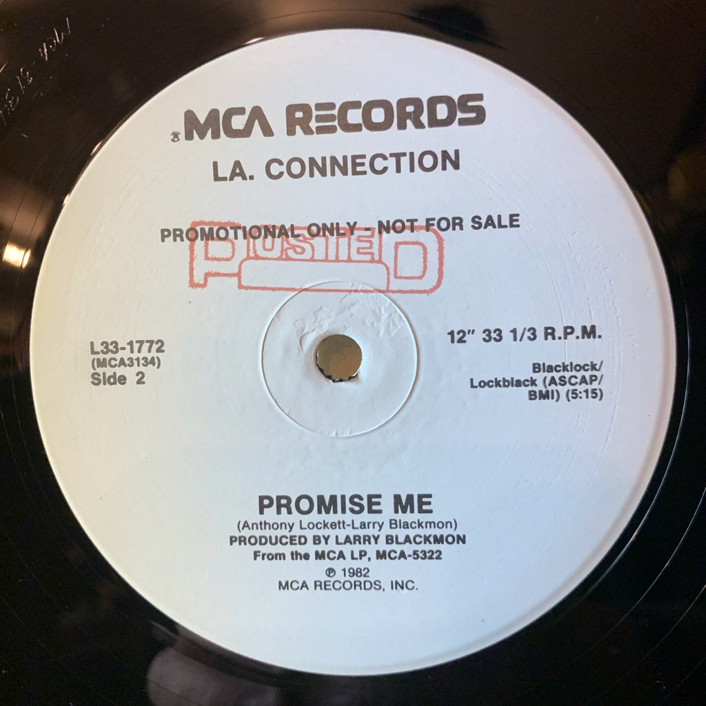 LA. Connection ‎– Burn Me Up / Promise Me - MCA Records - 12” Promo - EX