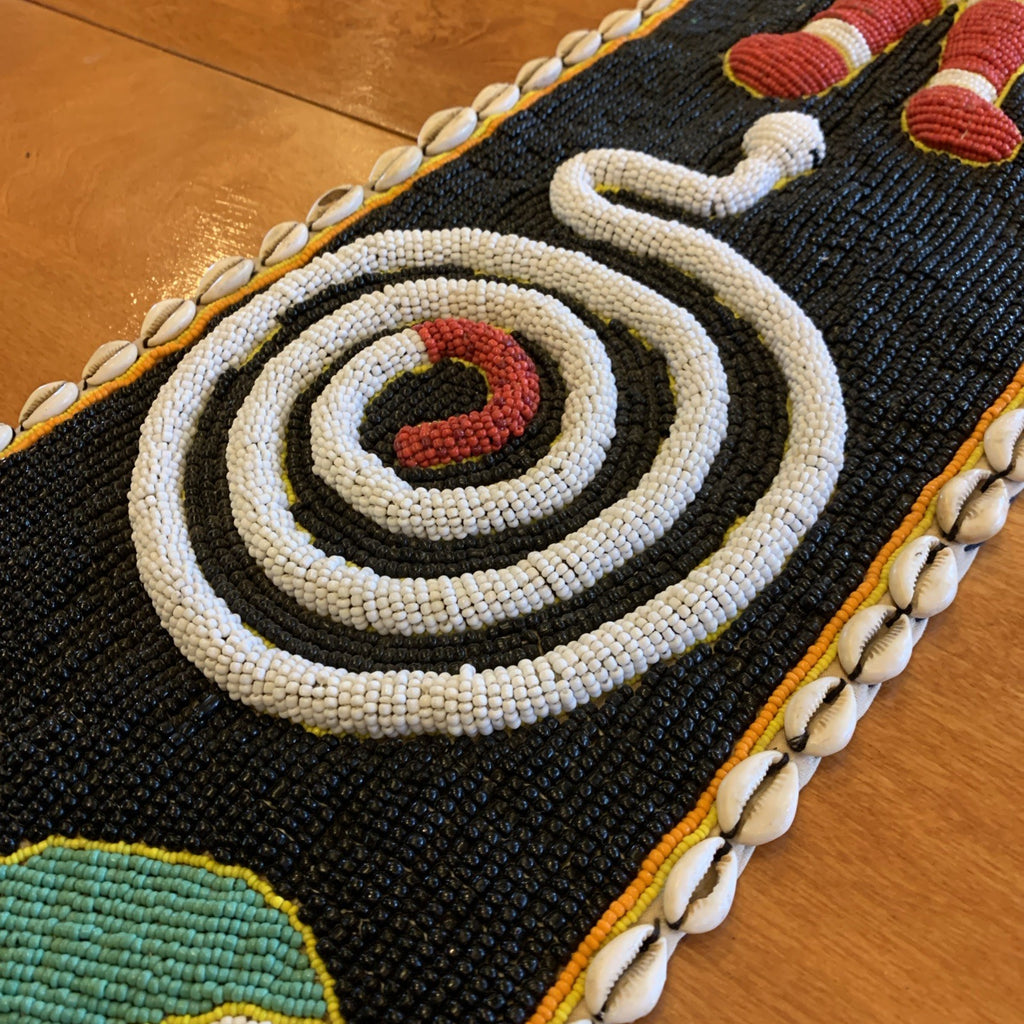 African Yoruba Tribe Hand Beaded Divination Belt - Nigeria - Glass Beads