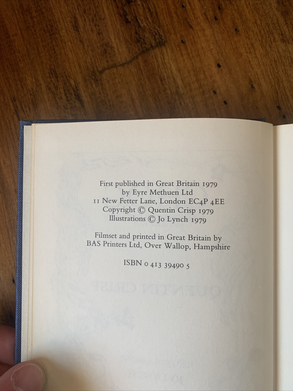 Quentin Crisp Chog Signed & Inscribed First Edition (1979)