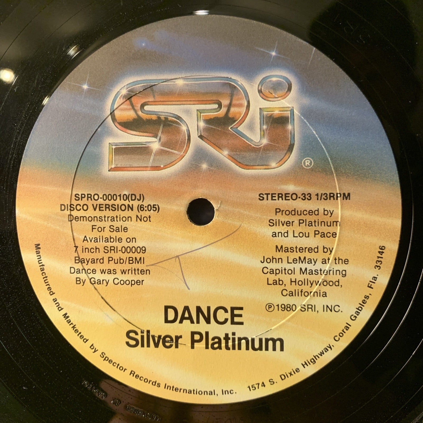 Silver Platinum ‎– Dance -  Spector Records International ‎- 12” Promo - NM+