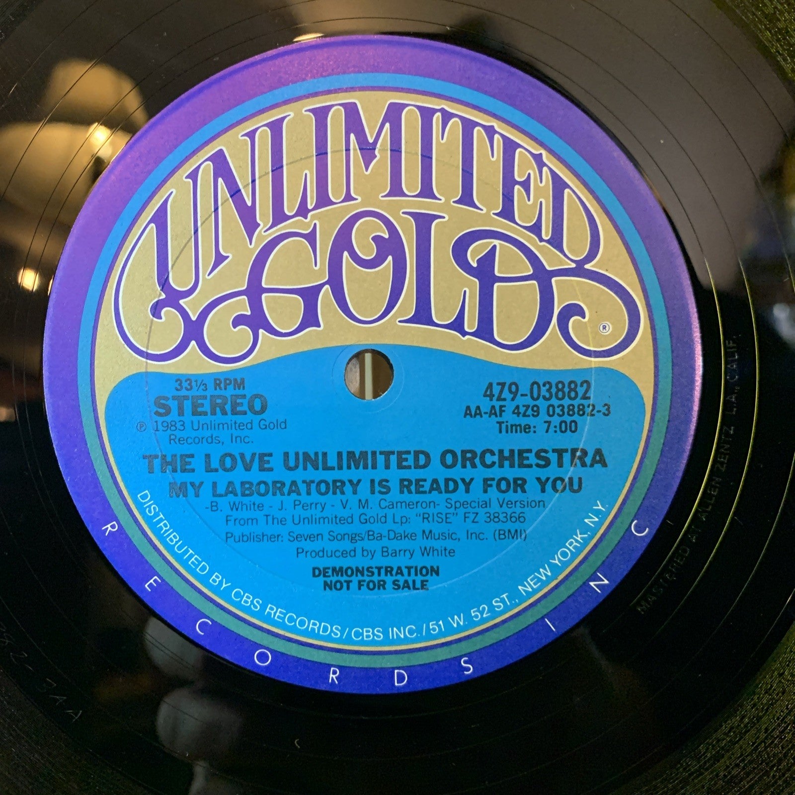 Love Unlimited Orchestra ‎– My Laboratory Is Ready For You - 12” Promo - NM (M-)