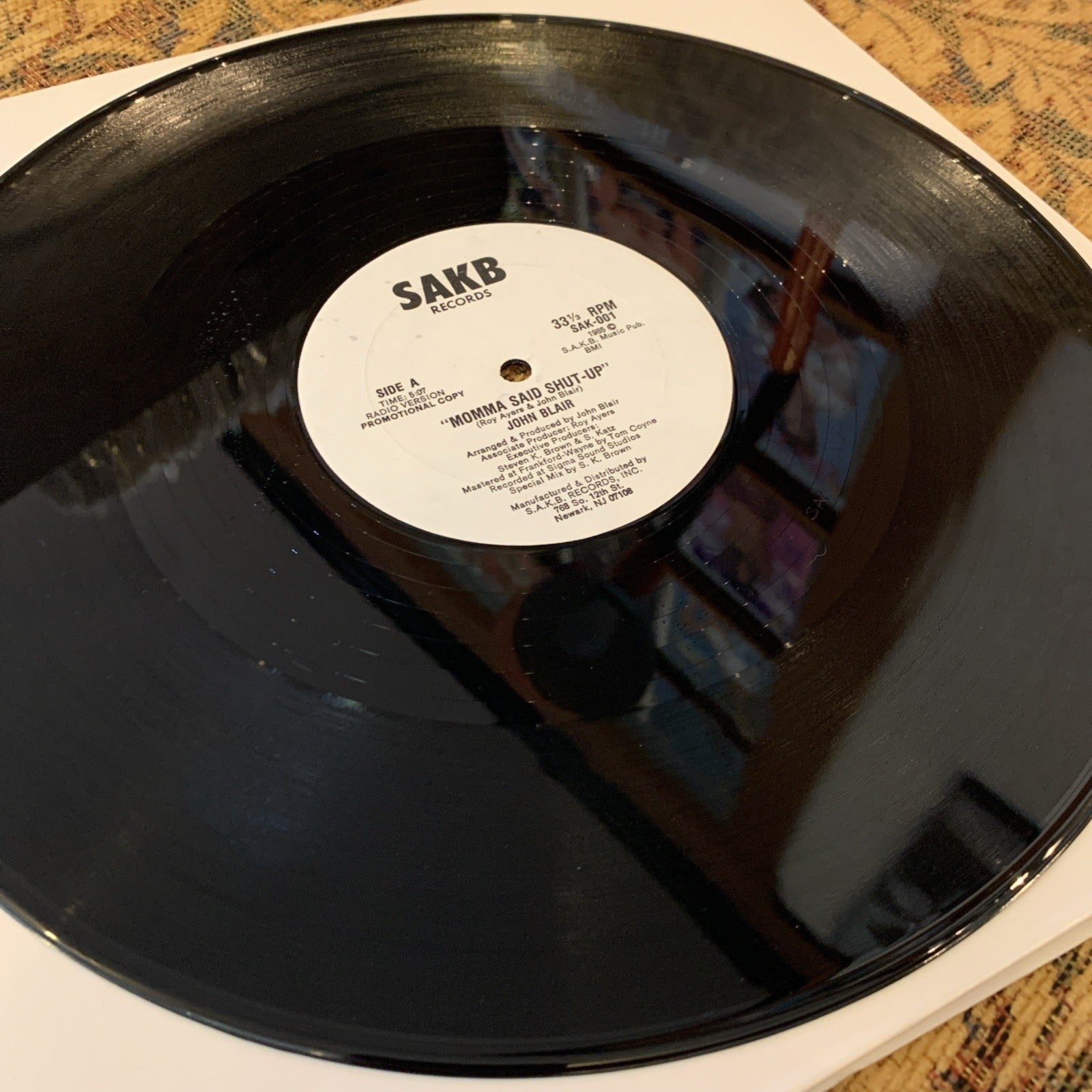 John Blair – Momma Said Shut-Up - Sakb Records SAK-001 - 12” Promo NEAR MINT+