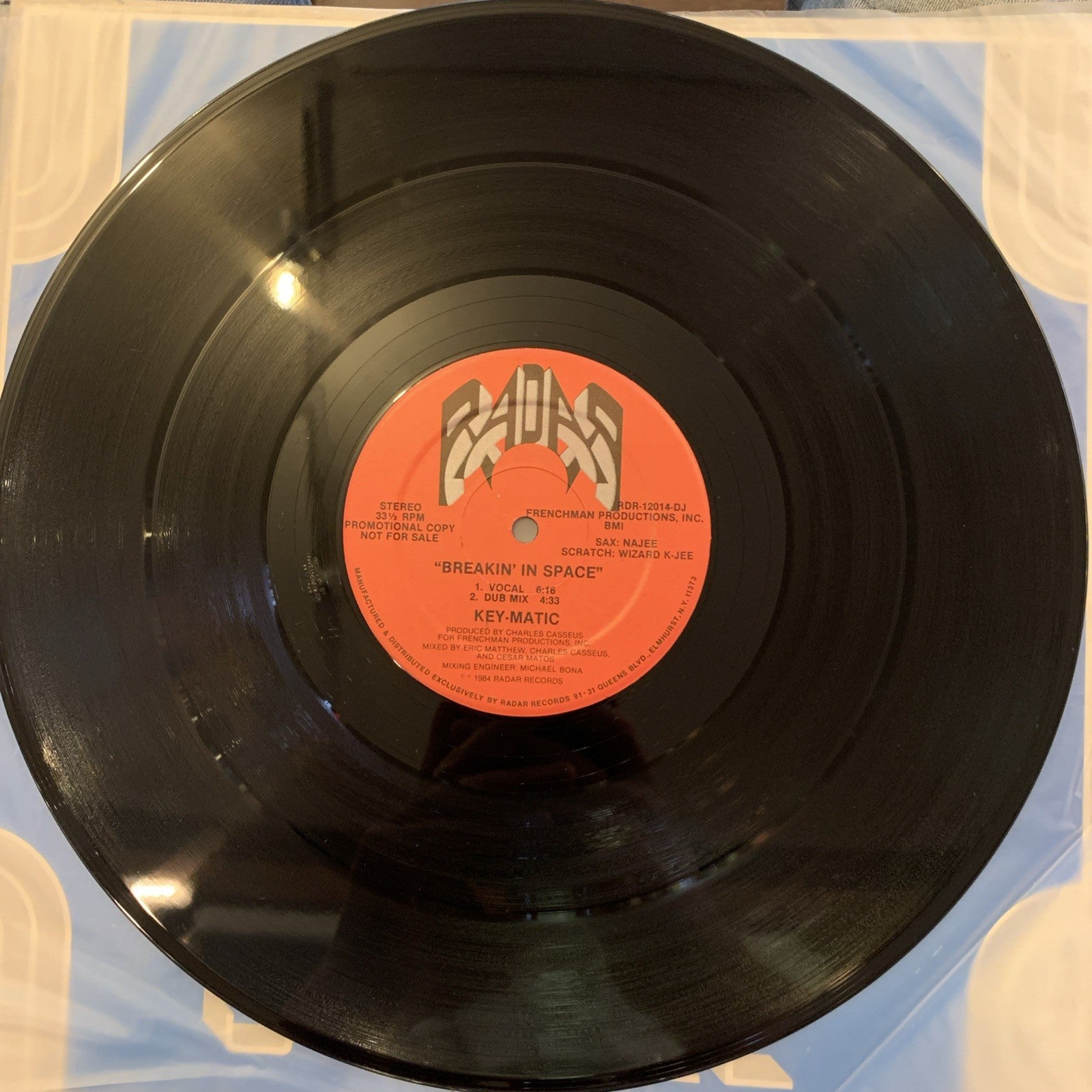 Key-Matic – Breakin' In Space - Radar Records – RDR-12014 - PROMO - EX/NM+