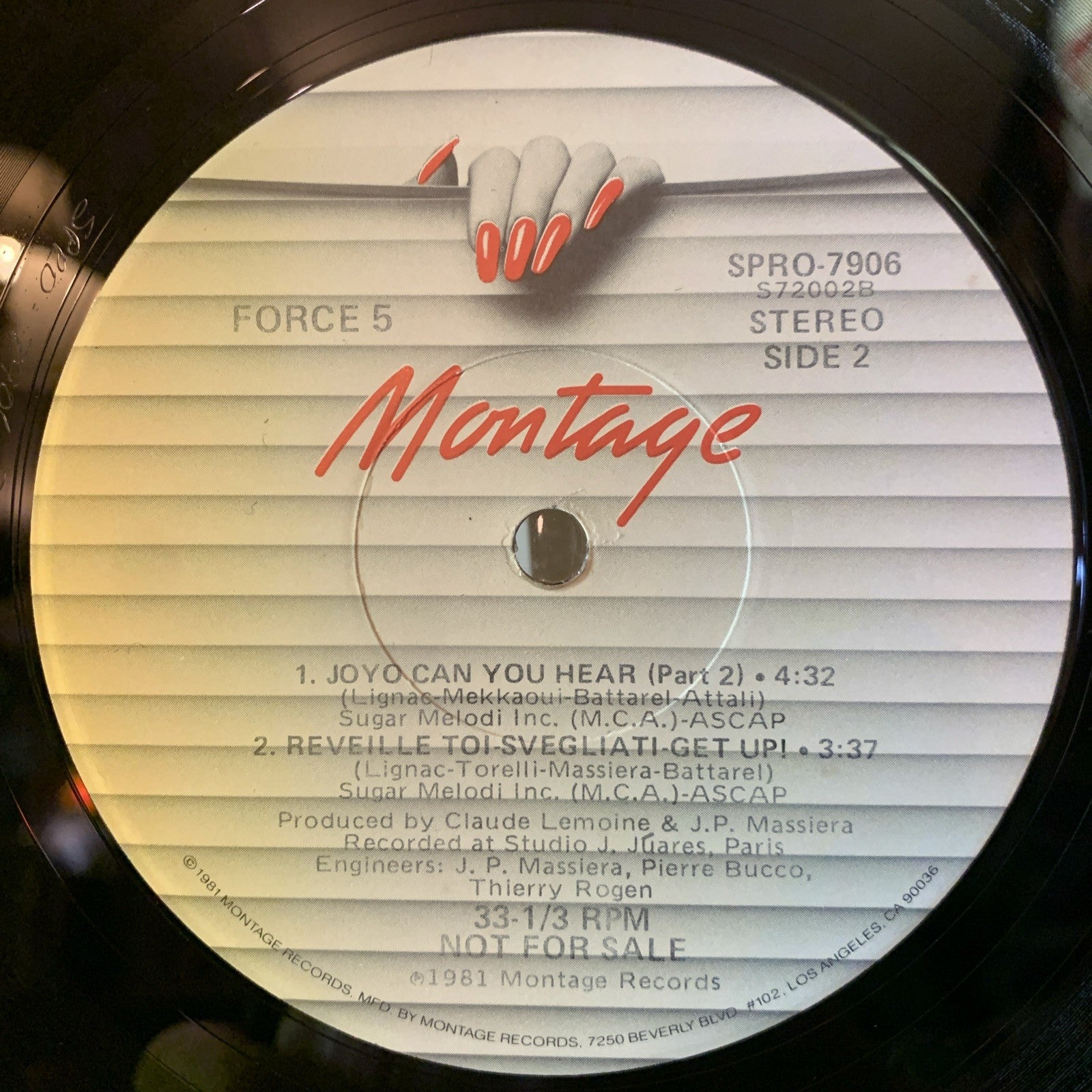 Force 5 – V-I-S-I-T-O-R-S '81 - Montage Records – SPRO-7906 - 12” Promo NM (M-)