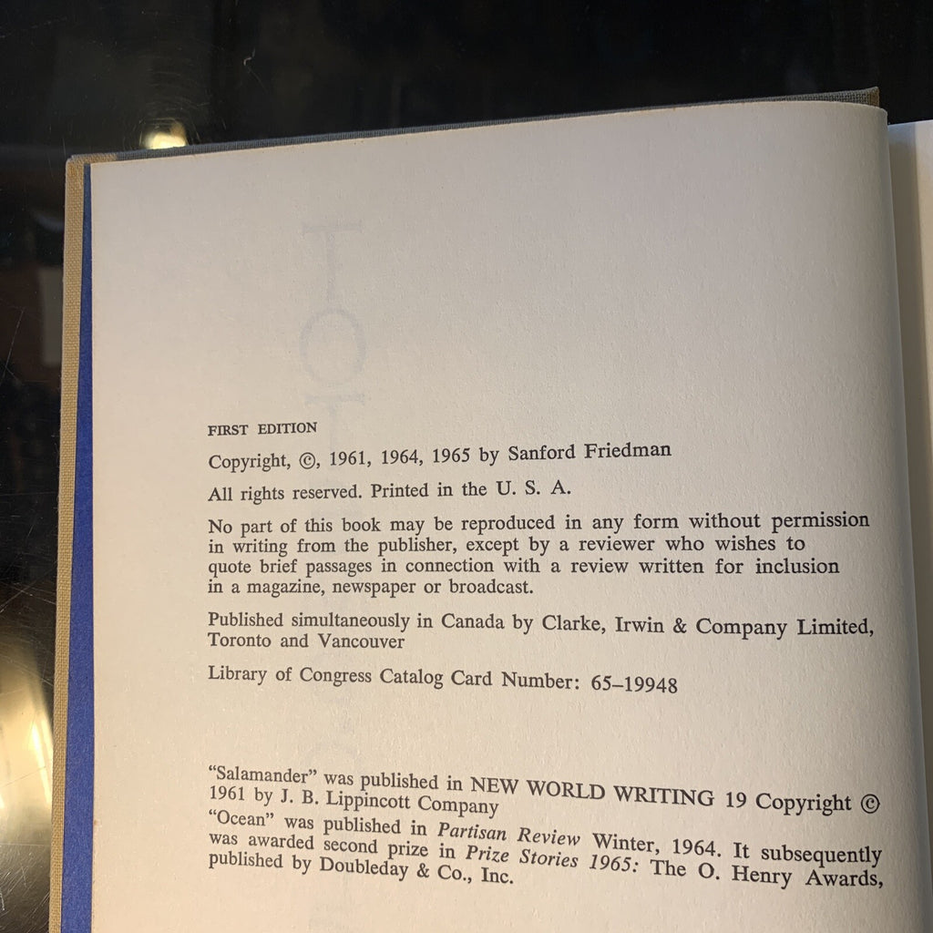 Totempole Sanford Friedman Inscribed & Signed First Edition (1965)