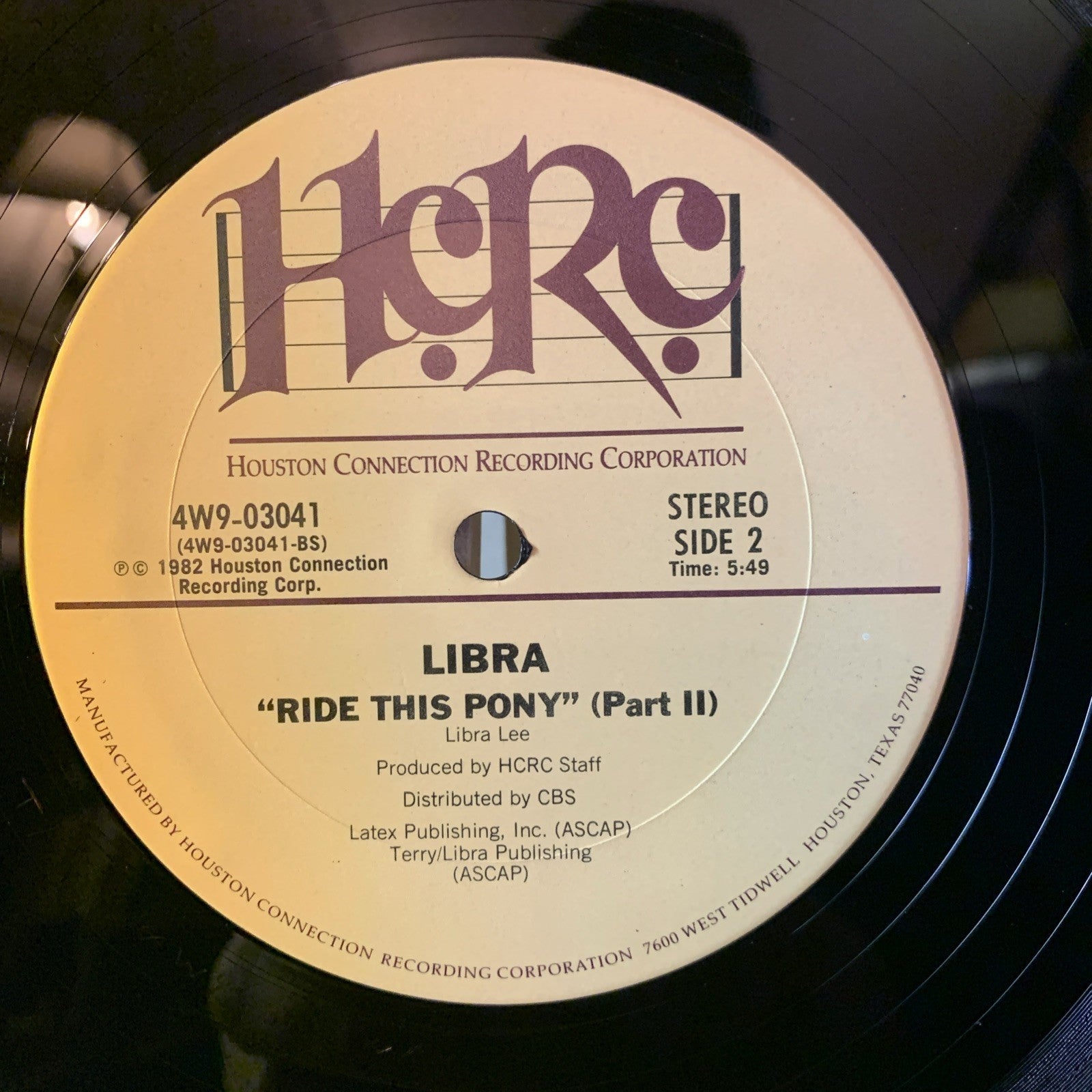 Libra – Ride This Pony - 12” Gold Stamp Promo - NEAR MINT (M-)