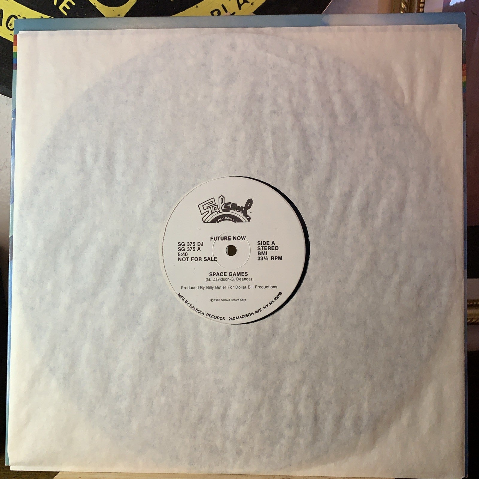 Future Now – Space Games - Salsoul Records – SG 375 DJ - 12” Promo - NM(M-)
