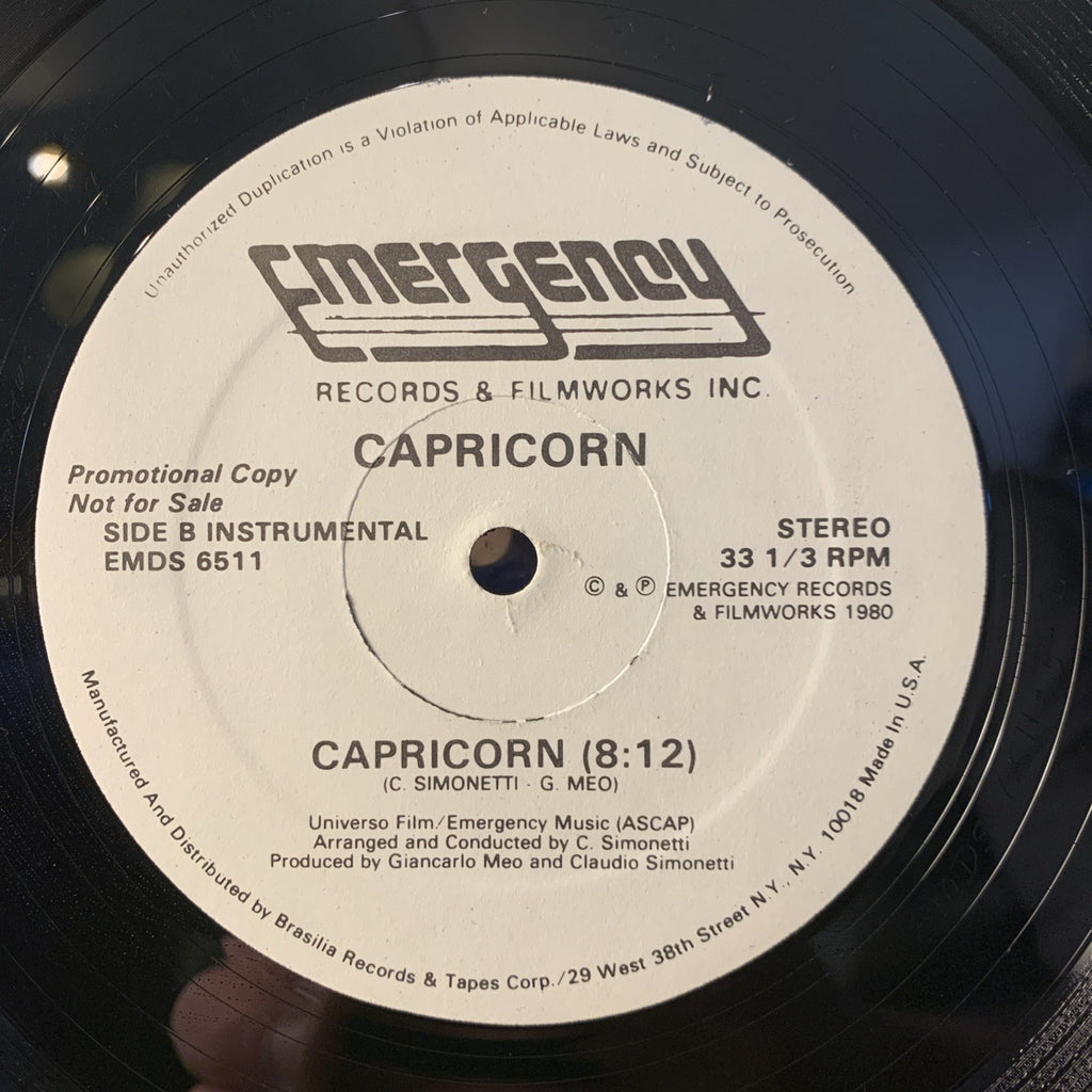 Capricorn – Capricorn Emergency Records – EMDS 6511 - 12” Promo - NEAR MINT+
