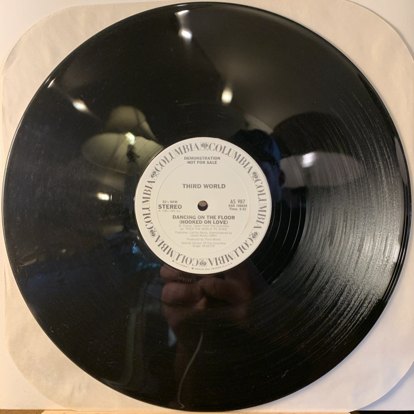 Third World ‎– Dancing On The Floor (Hooked On Love) - 12” White Label Promo NM+