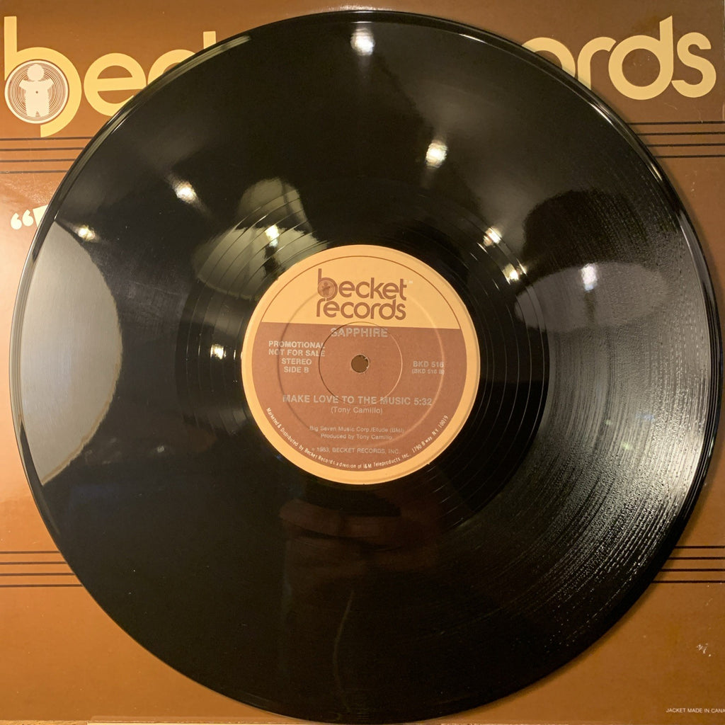 Sapphire – Rock Me Slowly / Make Love To The Music - 12” Promo - NEAR MINT+