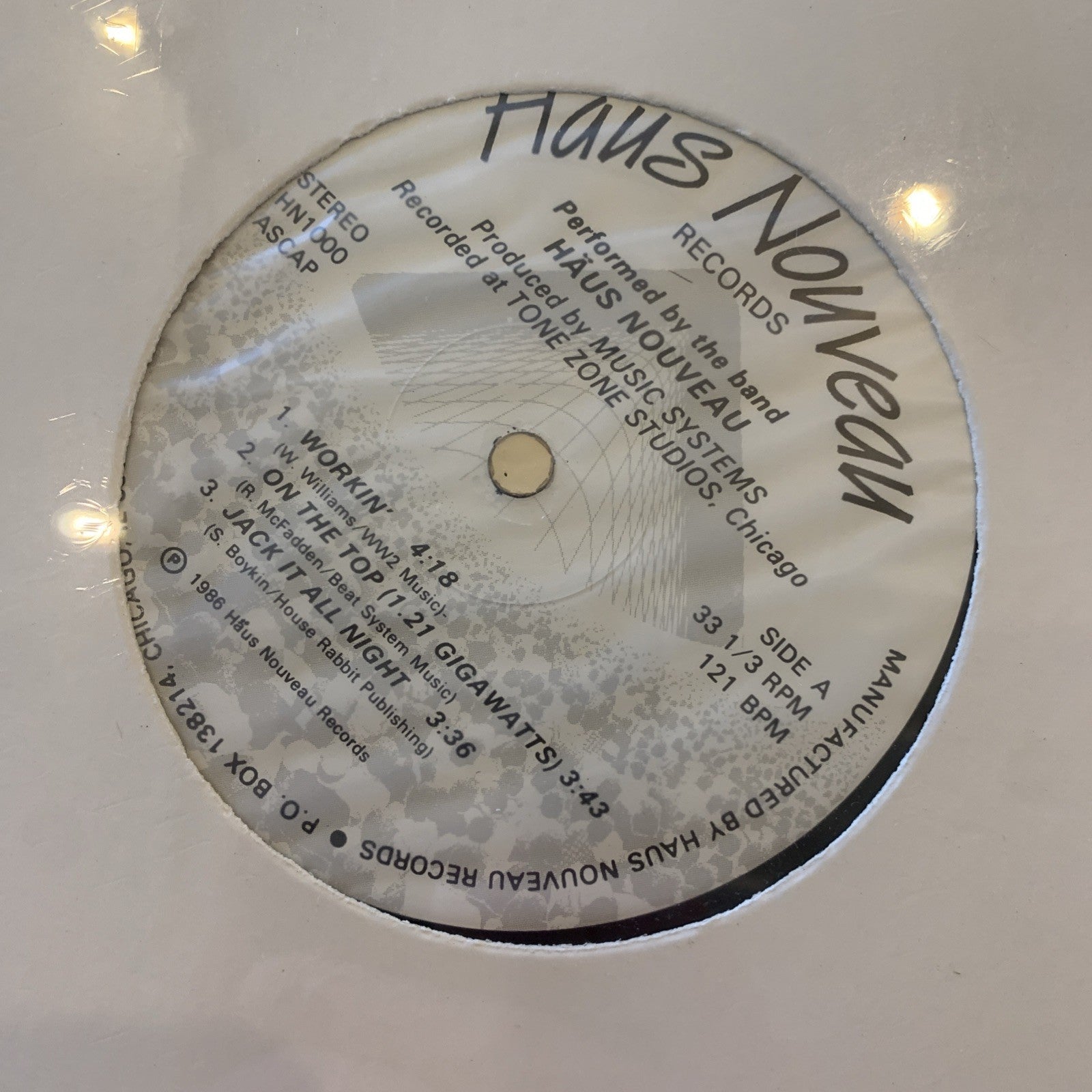 Häus Nouveau – Workin / On The Top (1.21 Gigawatts) / Jack It All Night / SEALED