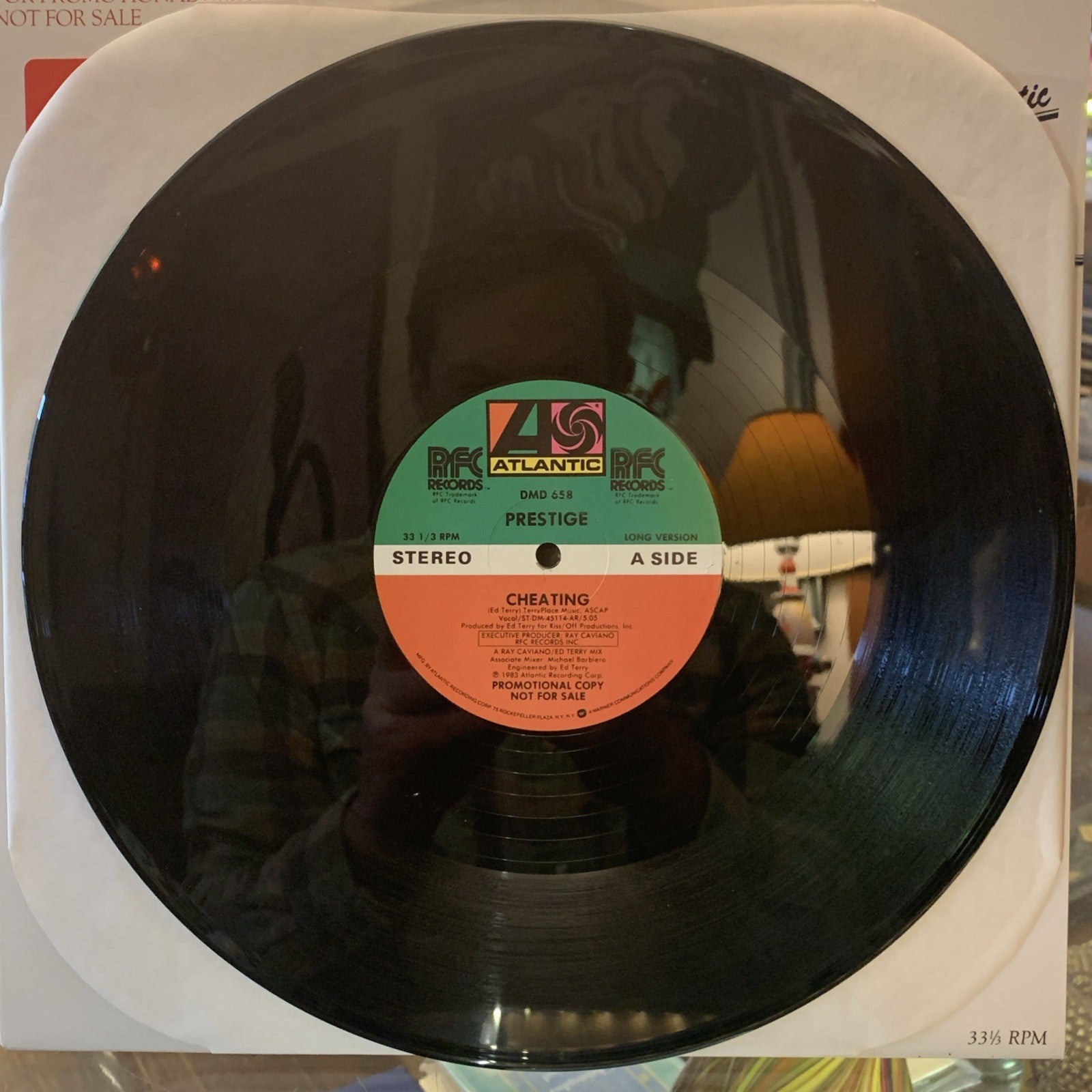 Prestige ‎– Cheating -  Atlantic ‎– DMD 658 - Hype Sticker - Promo - NM+