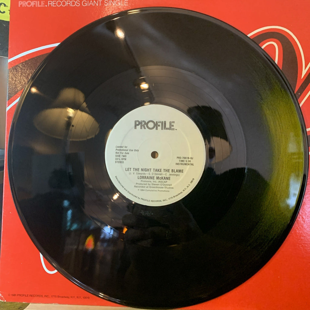 Lorraine McKane ‎– Let The Night Take The Blame - 12” PROMO - EX/NM
