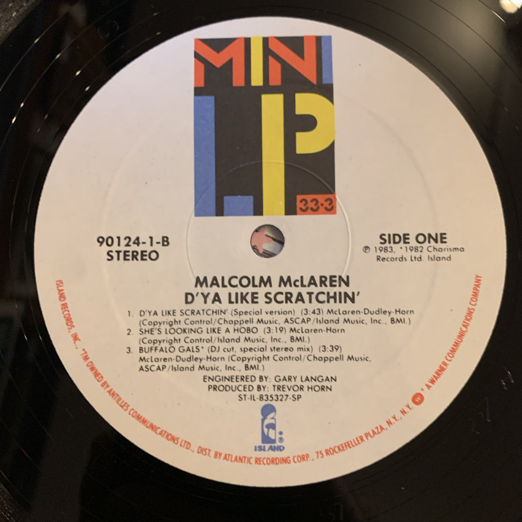 Malcolm Mclaren - D'ya Like Scratchin' -  Island Records ‎– Gold Promo - NM/NM